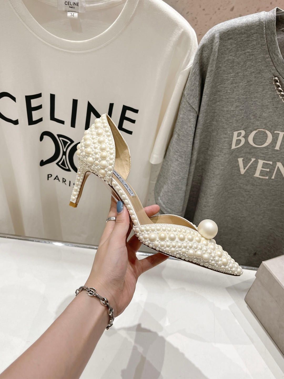 高版本出厂 JIMMY CHOO*｜JC/吉米周ss夏季新款简约小猫跟尖头高跟鞋原版套楦，完美的线条，简