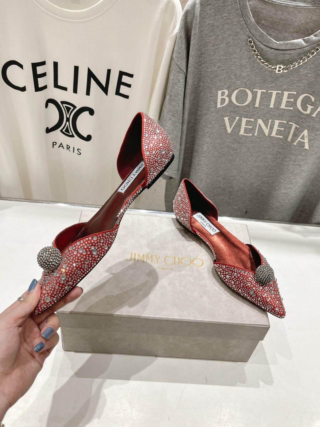 高版本出厂 JIMMY CHOO*｜JC/吉米周ss夏季新款简约尖头平底鞋单鞋原版套楦，完美的线条，简约