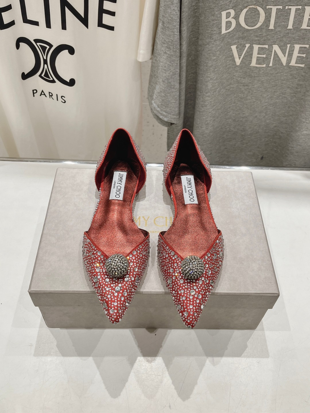 高版本出厂 JIMMY CHOO*｜JC/吉米周ss夏季新款简约尖头平底鞋单鞋原版套楦，完美的线条，简约