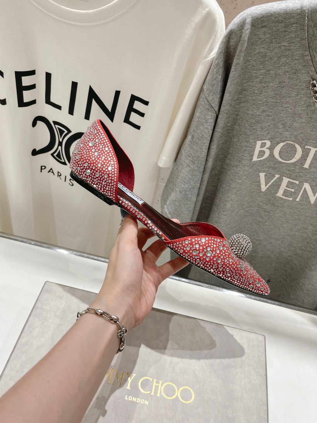 高版本出厂 JIMMY CHOO*｜JC/吉米周ss夏季新款简约尖头平底鞋单鞋原版套楦，完美的线条，简约