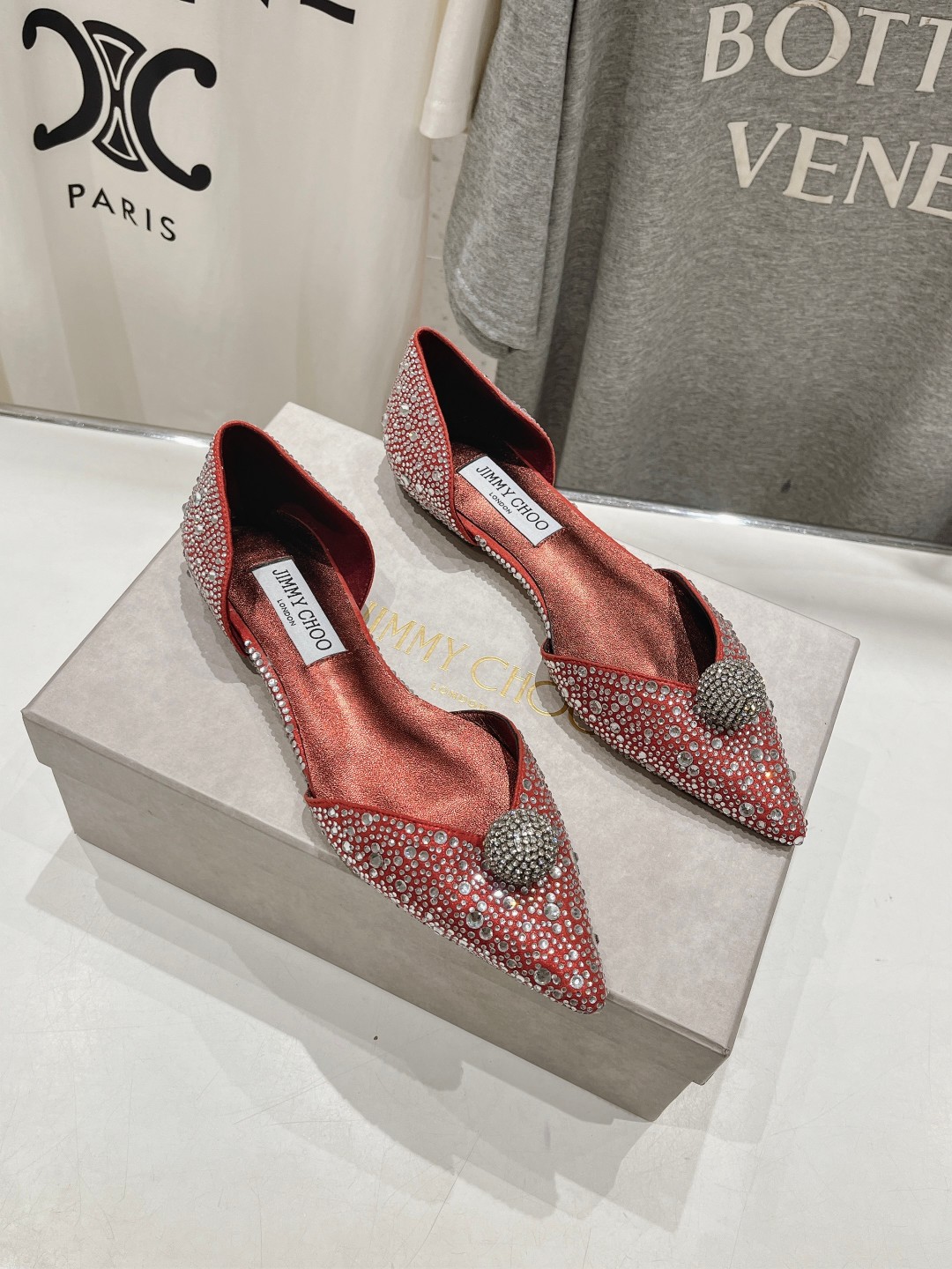 高版本出厂 JIMMY CHOO*｜JC/吉米周ss夏季新款简约尖头平底鞋单鞋原版套楦，完美的线条，简约