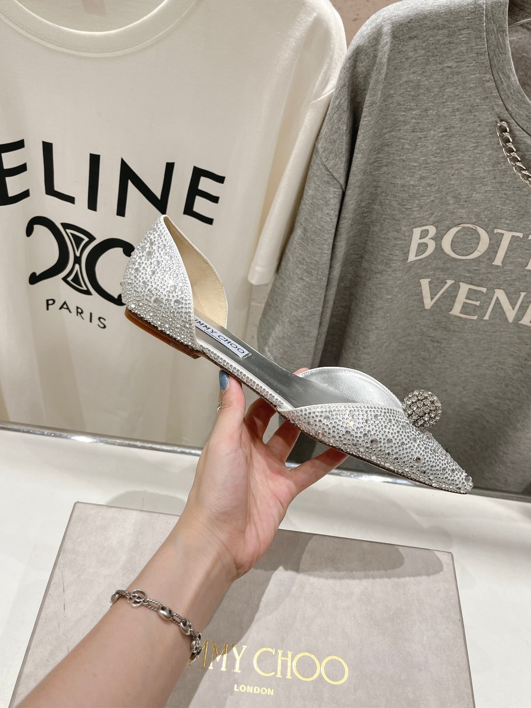 高版本出厂 JIMMY CHOO*｜JC/吉米周ss夏季新款简约尖头平底鞋单鞋原版套楦，完美的线条，简约