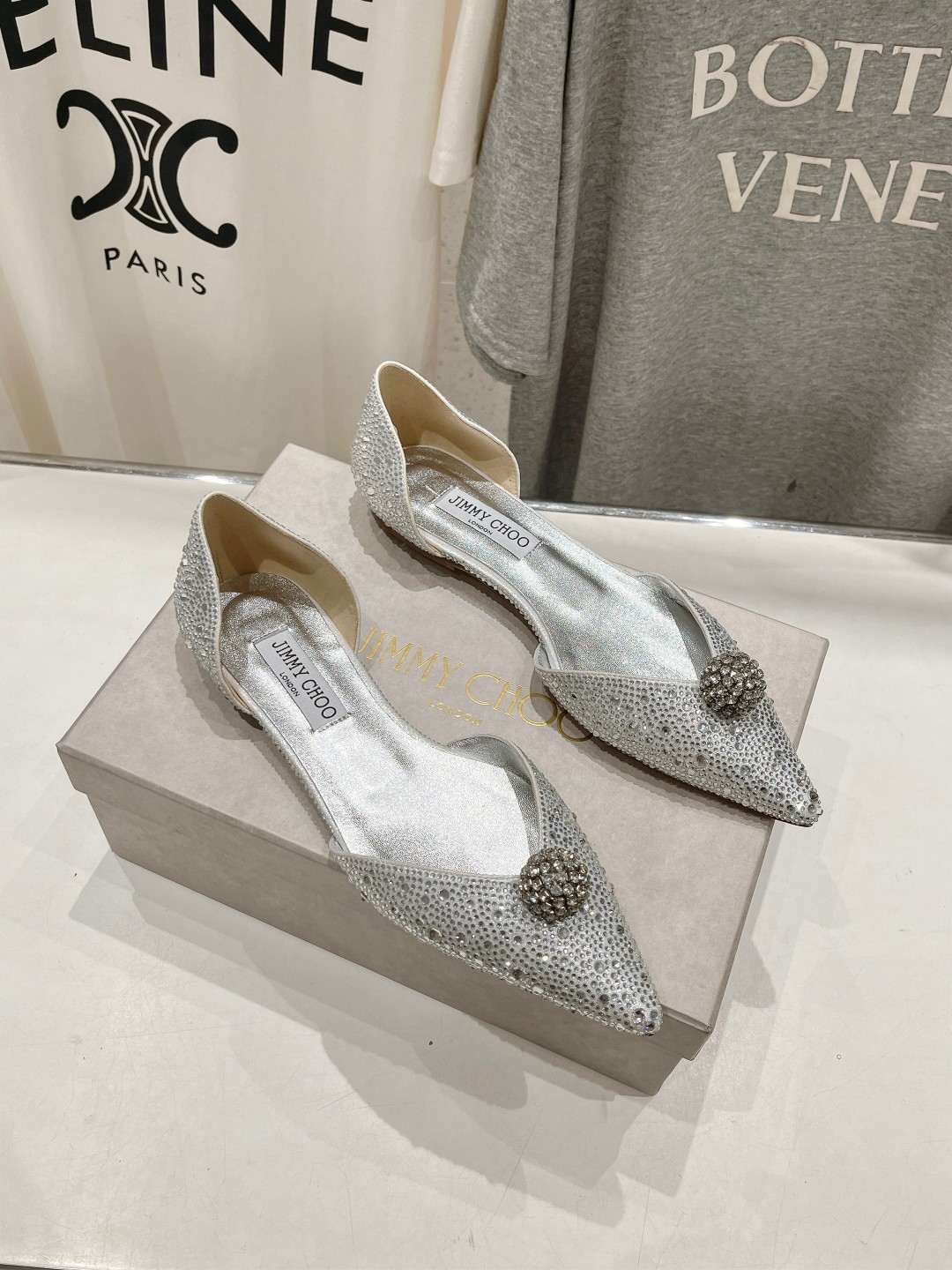 高版本出厂 JIMMY CHOO*｜JC/吉米周ss夏季新款简约尖头平底鞋单鞋原版套楦，完美的线条，简约