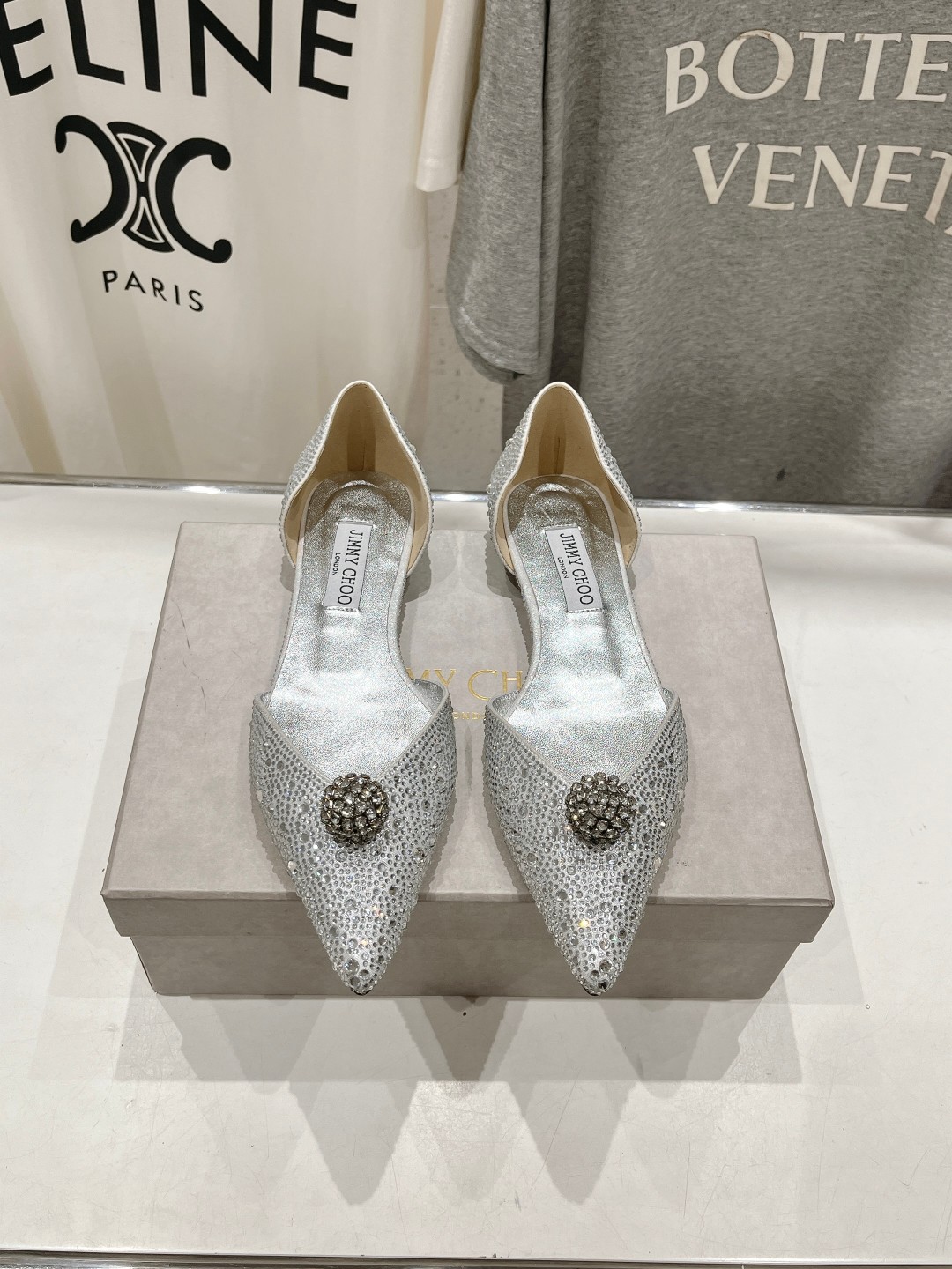 高版本出厂 JIMMY CHOO*｜JC/吉米周ss夏季新款简约尖头平底鞋单鞋原版套楦，完美的线条，简约