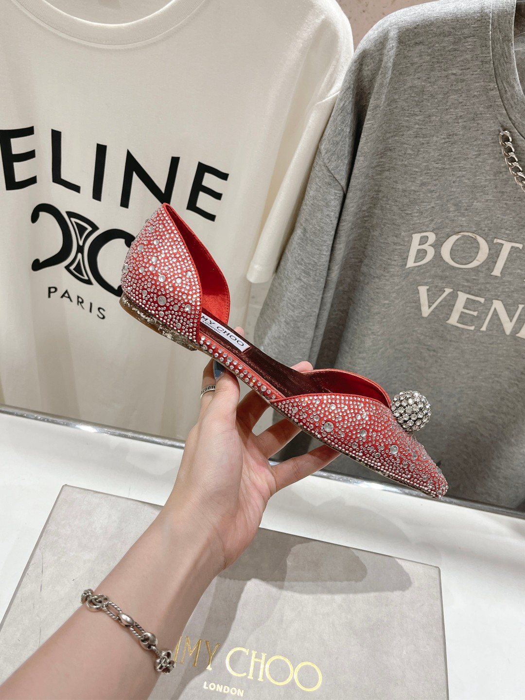 高版本出厂 JIMMY CHOO*｜JC/吉米周ss夏季新款简约尖头平底鞋单鞋原版套楦，完美的线条，简约