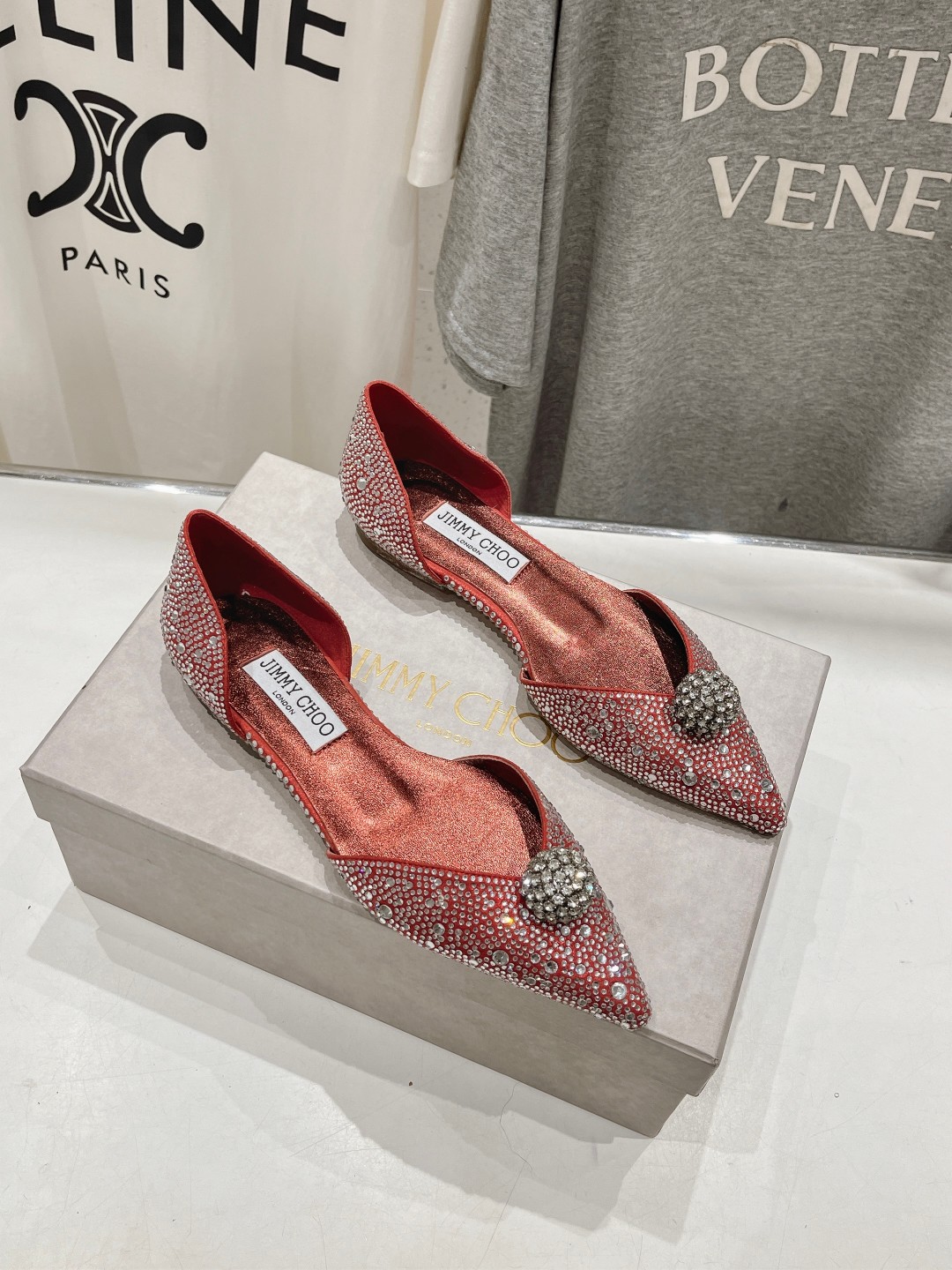 高版本出厂 JIMMY CHOO*｜JC/吉米周ss夏季新款简约尖头平底鞋单鞋原版套楦，完美的线条，简约