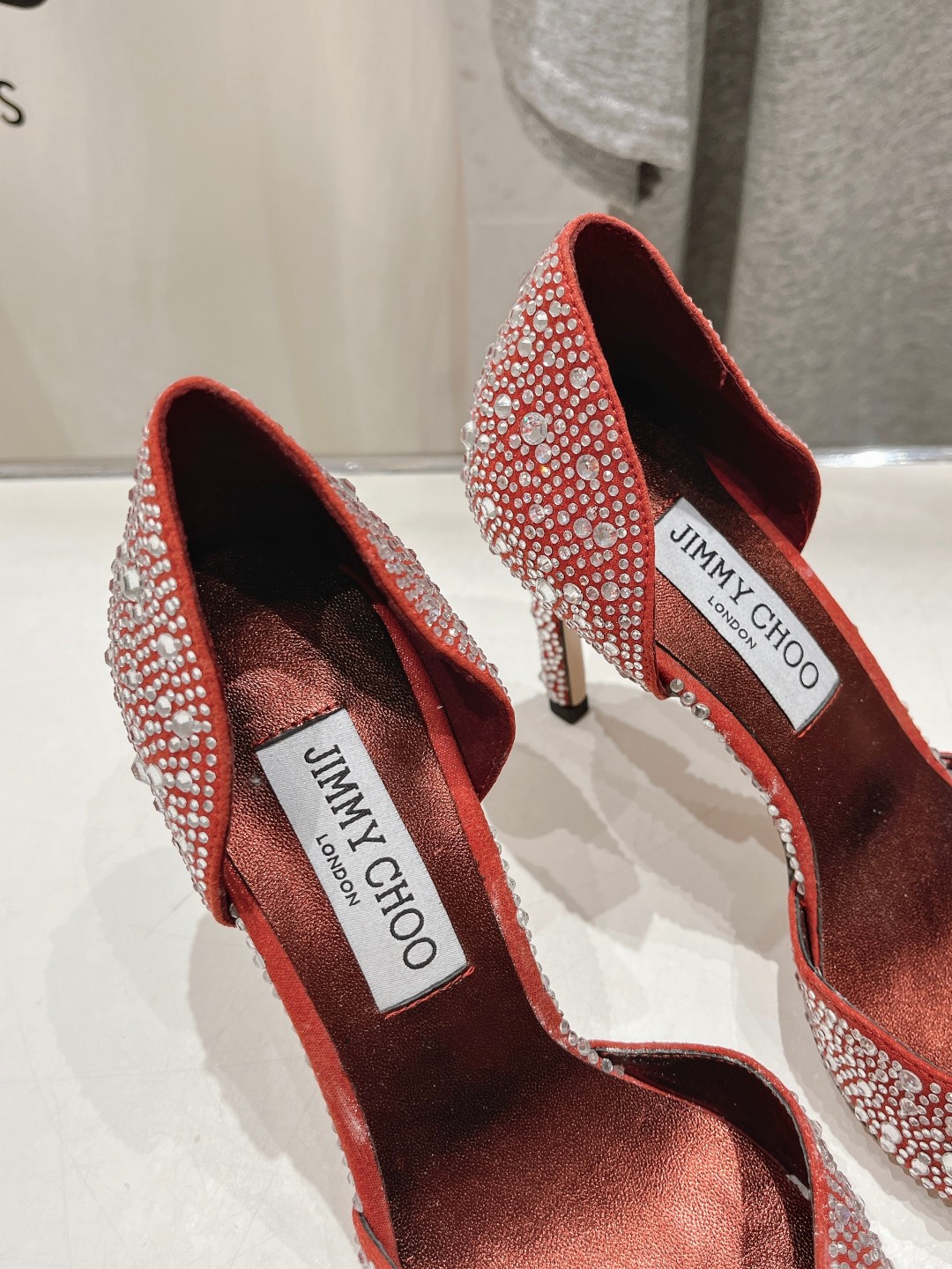 高版本出厂 JIMMY CHOO*｜JC/吉米周ss夏季新款简约小猫跟尖头烫钻高跟鞋单鞋原版套楦，完美的