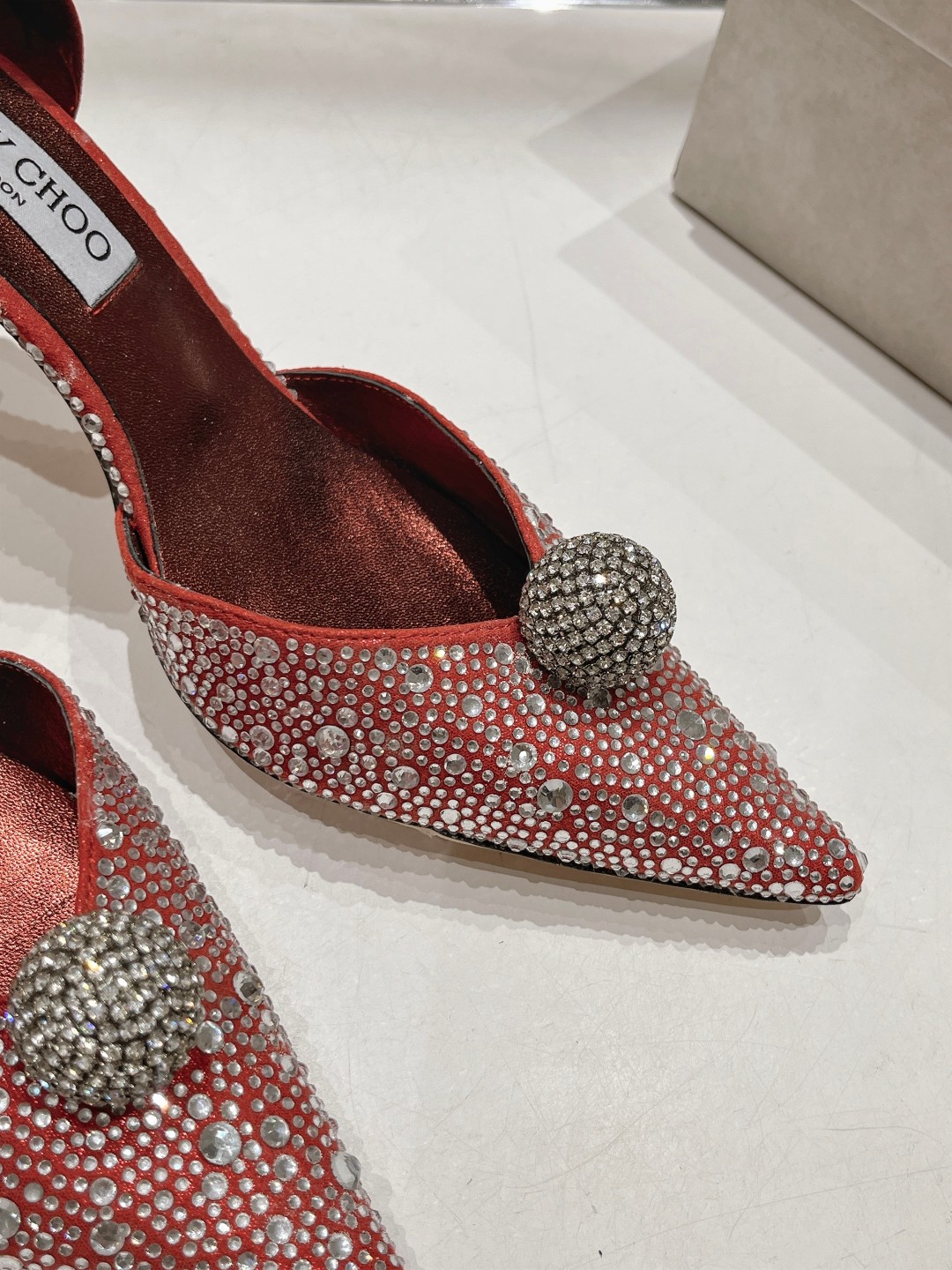 高版本出厂 JIMMY CHOO*｜JC/吉米周ss夏季新款简约小猫跟尖头烫钻高跟鞋单鞋原版套楦，完美的