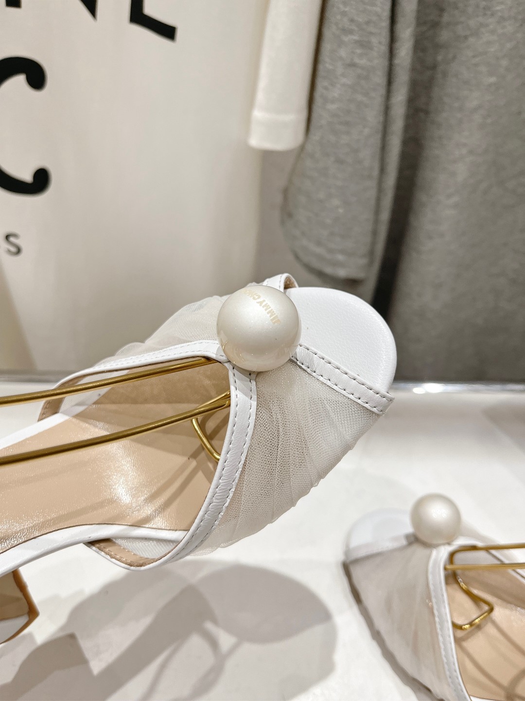 高版本出厂 JIMMY CHOO*｜JC/吉米周ss夏季新款珍珠高跟凉鞋原版套楦，完美的线条，简约大气上