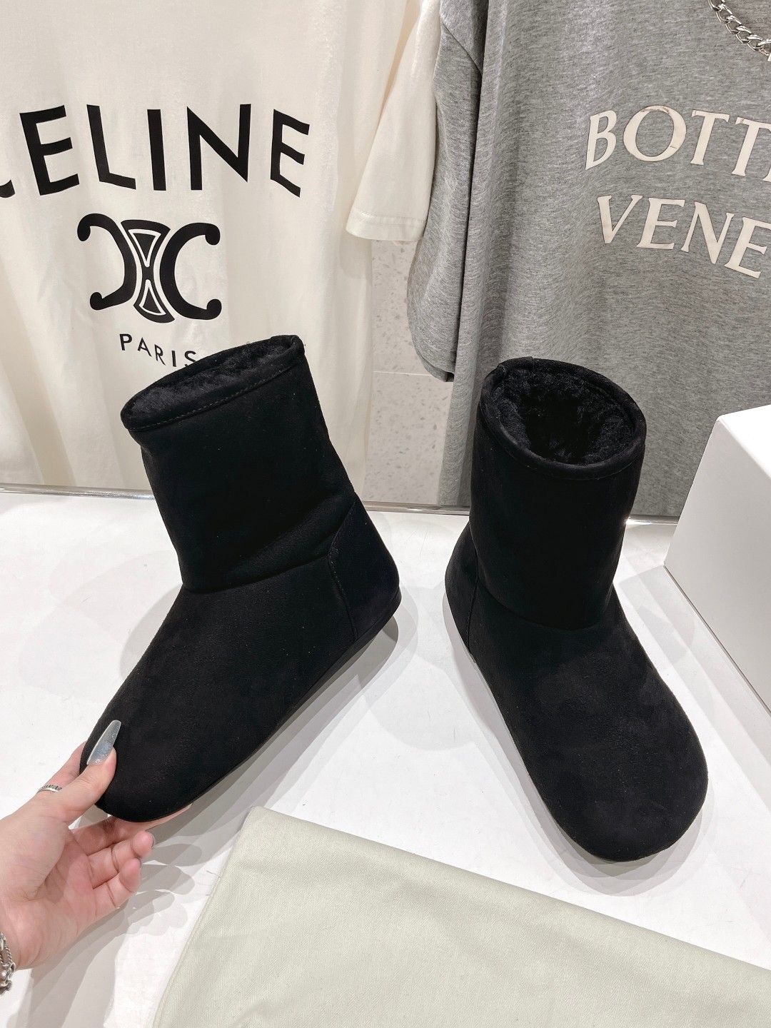 高版本出厂 Loewe/罗意威F022 25ss冬季最新皮毛一体雪地靴羊毛靴短靴原版购入开发 顶级版本 