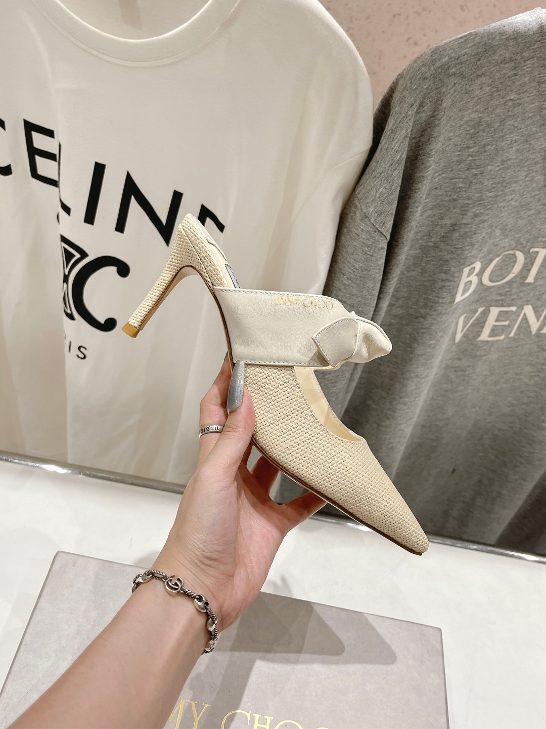 高版本出厂 JIMMY CHOO*｜JC/吉米周ss新款简约尖头小猫跟高跟鞋单鞋原版套楦，完美的线条，简