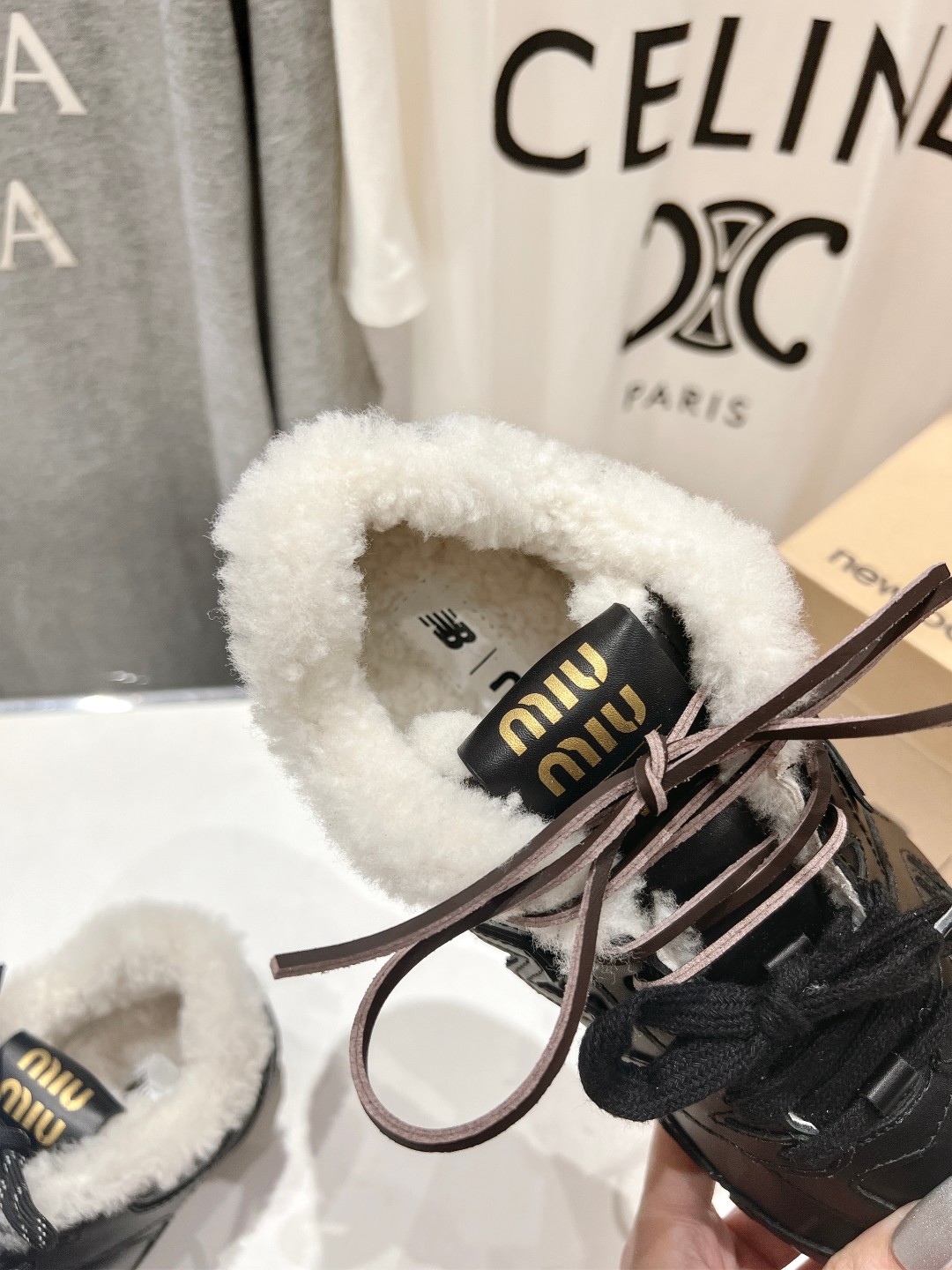 高版本出厂 毛里 miumiu 缪缪F022 Miu Miu x New Balance联名款休闲运动鞋