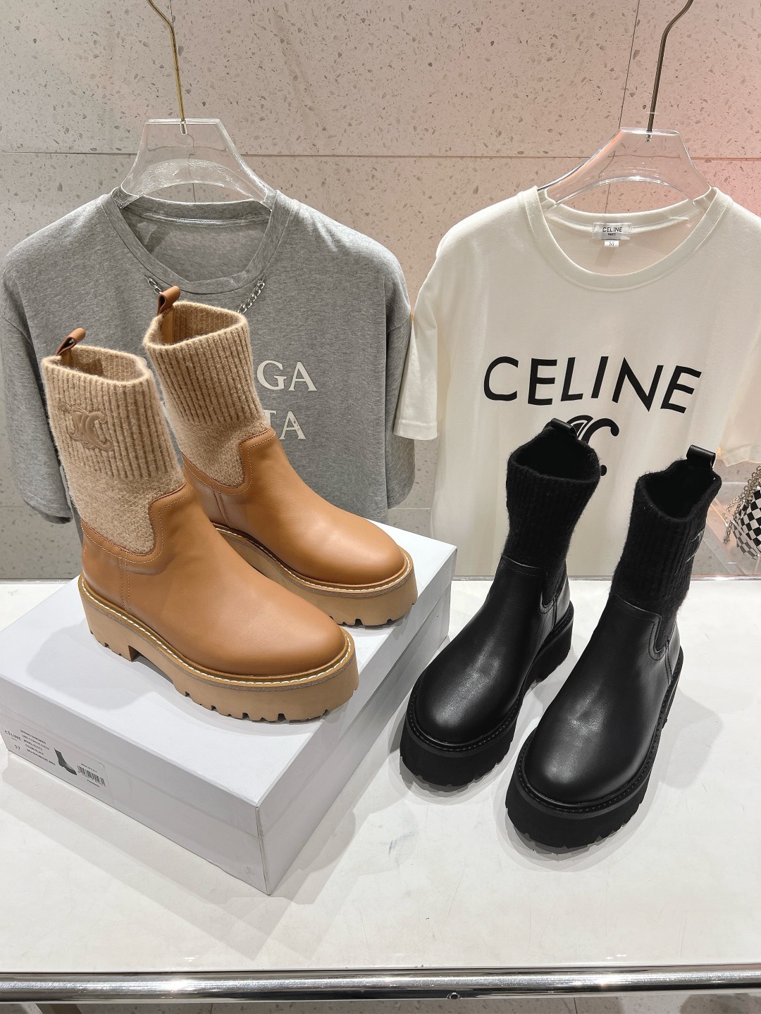 Celine Bottes Courtes Tricot Collection automne – hiver