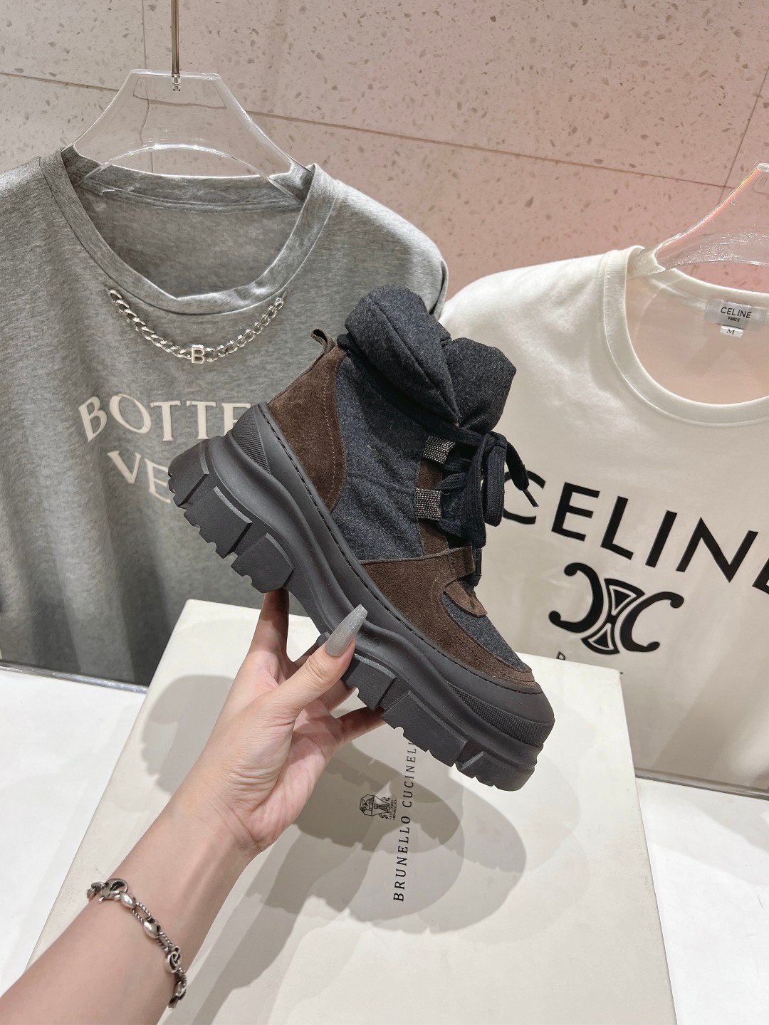 高版本出厂 Brunello Cucinelli F059新款BC秋冬靴子系列，市场高版本BC是意大利知