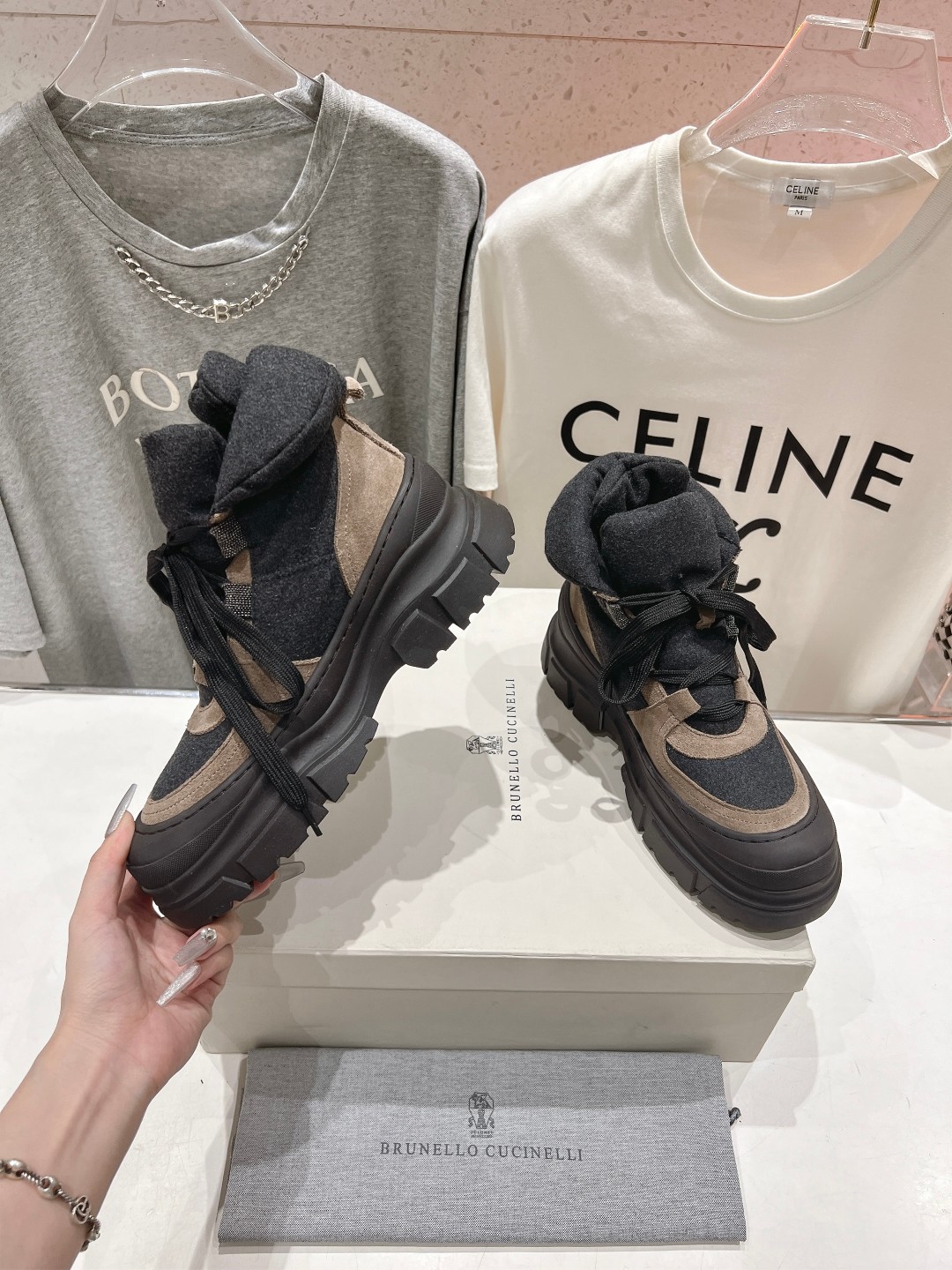 高版本出厂 Brunello Cucinelli F059新款BC秋冬靴子系列，市场高版本BC是意大利知