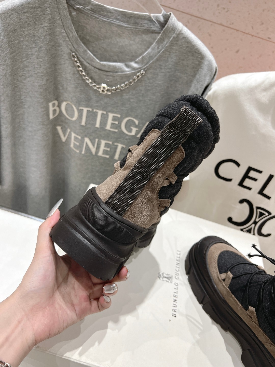 高版本出厂 Brunello Cucinelli F059新款BC秋冬靴子系列，市场高版本BC是意大利知