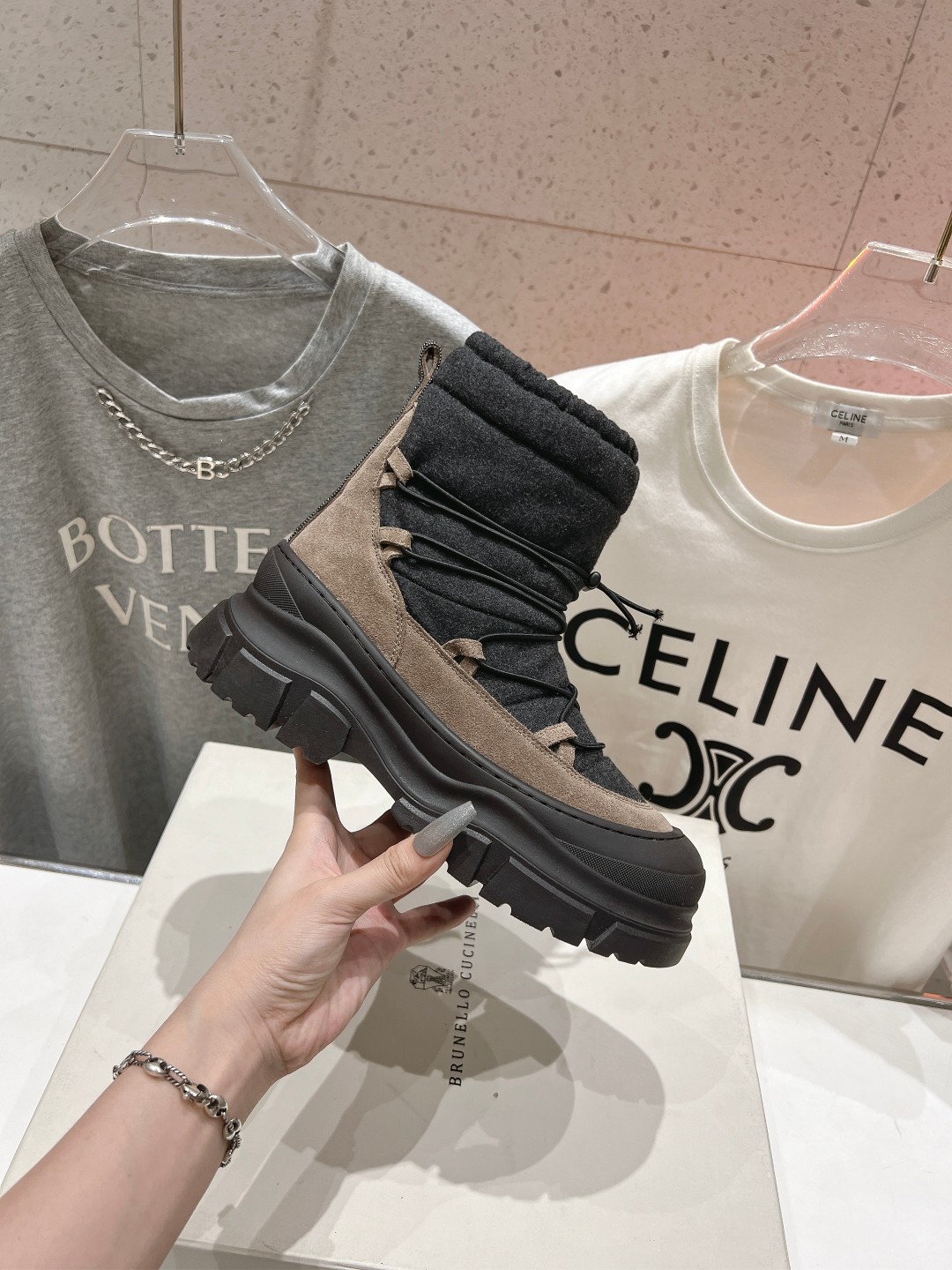 高版本出厂 Brunello Cucinelli F059新款BC秋冬靴子系列，市场高版本BC是意大利知