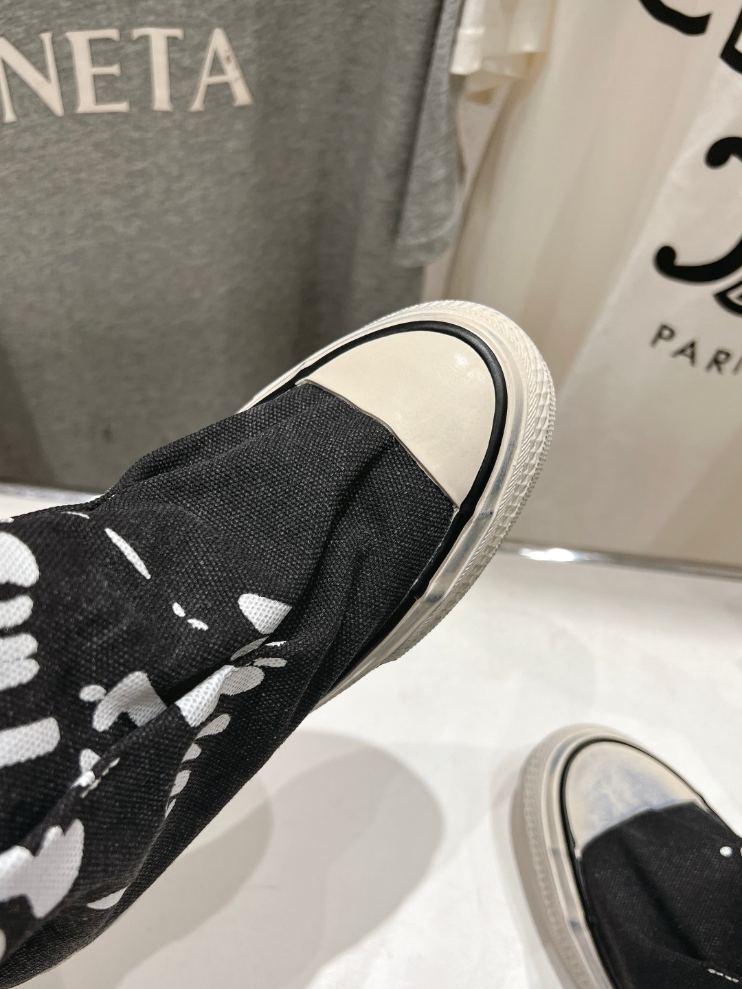 高版本出厂 CHANEL*小香网红爆款中古涂鸦帆布裤管靴太有范儿了复古coco女鞋这款靴的设计灵感来源于