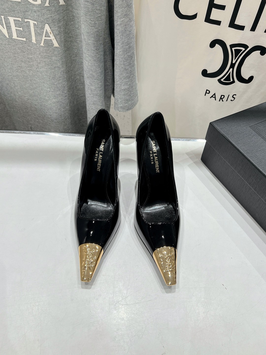 Where to buy fakes
 Yves Saint Laurent High Heel Pumps Single Layer Shoes Vintage Gold Cowhide Genuine Leather Patent Sheepskin Spring/Summer Collection