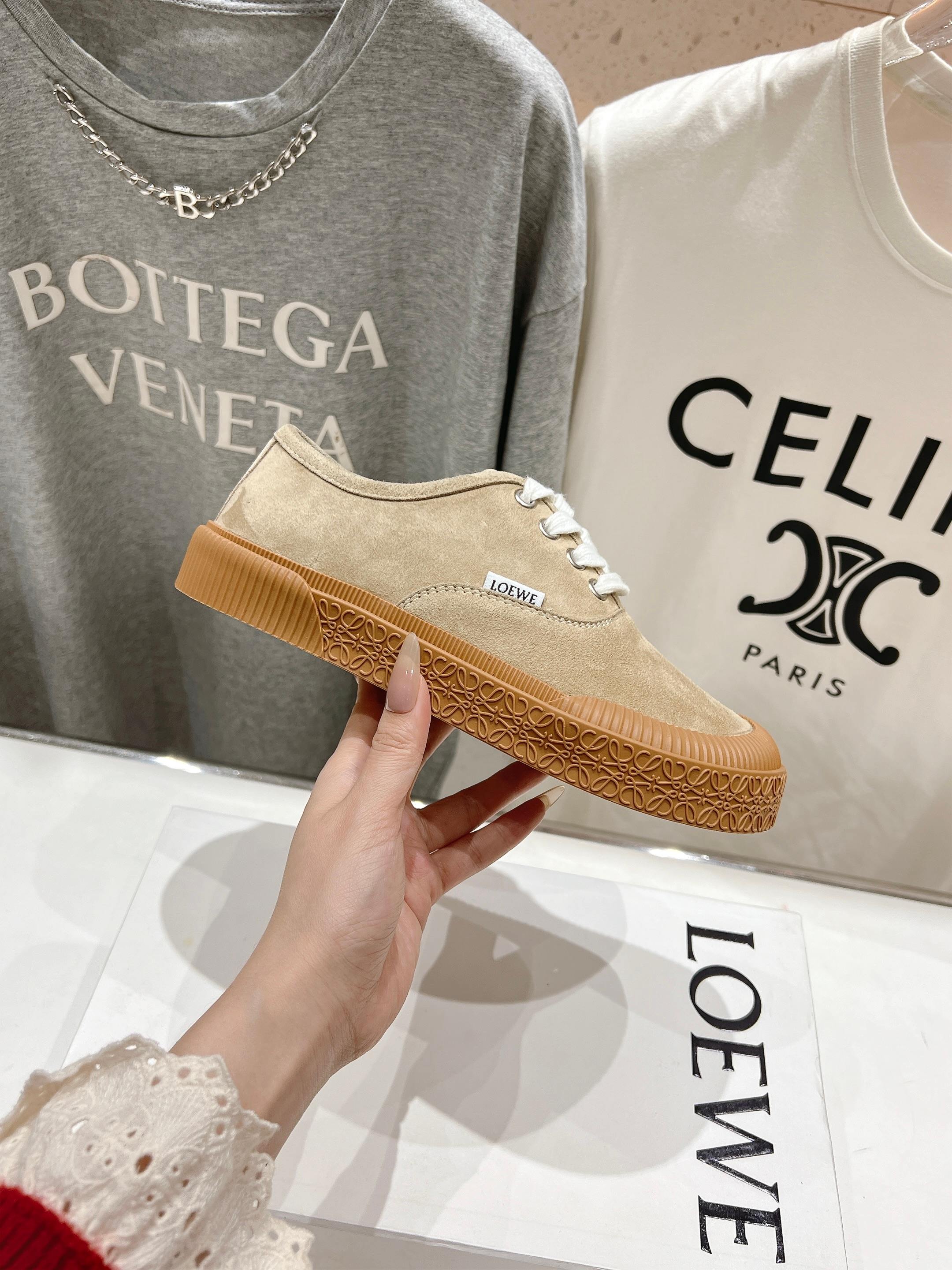 高版本出厂 LOEWE/罗意威 25ss春夏新款 Terra Vulca系带运动鞋大头鞋硫化鞋搭配硫化橡