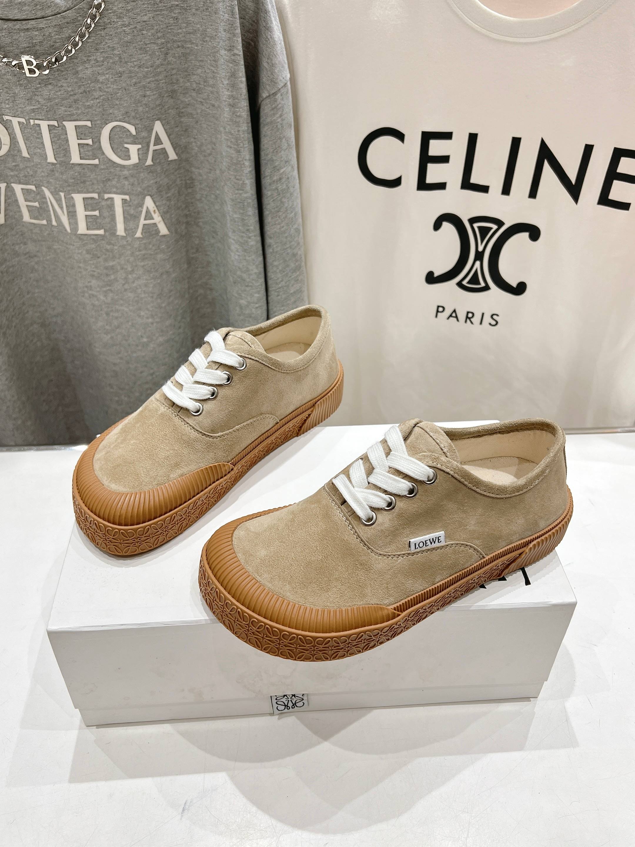 高版本出厂 LOEWE/罗意威 25ss春夏新款 Terra Vulca系带运动鞋大头鞋硫化鞋搭配硫化橡