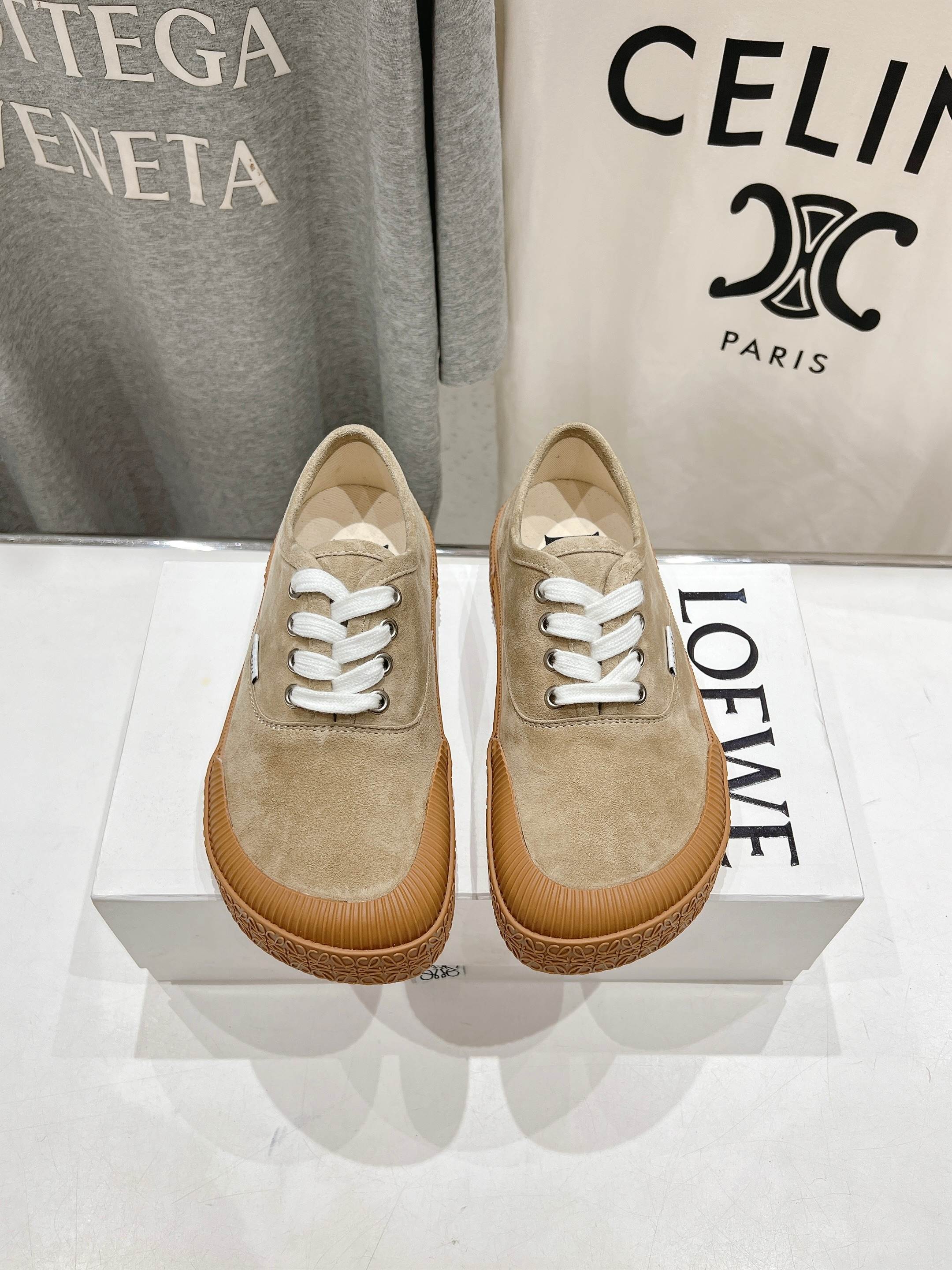 高版本出厂 LOEWE/罗意威 25ss春夏新款 Terra Vulca系带运动鞋大头鞋硫化鞋搭配硫化橡