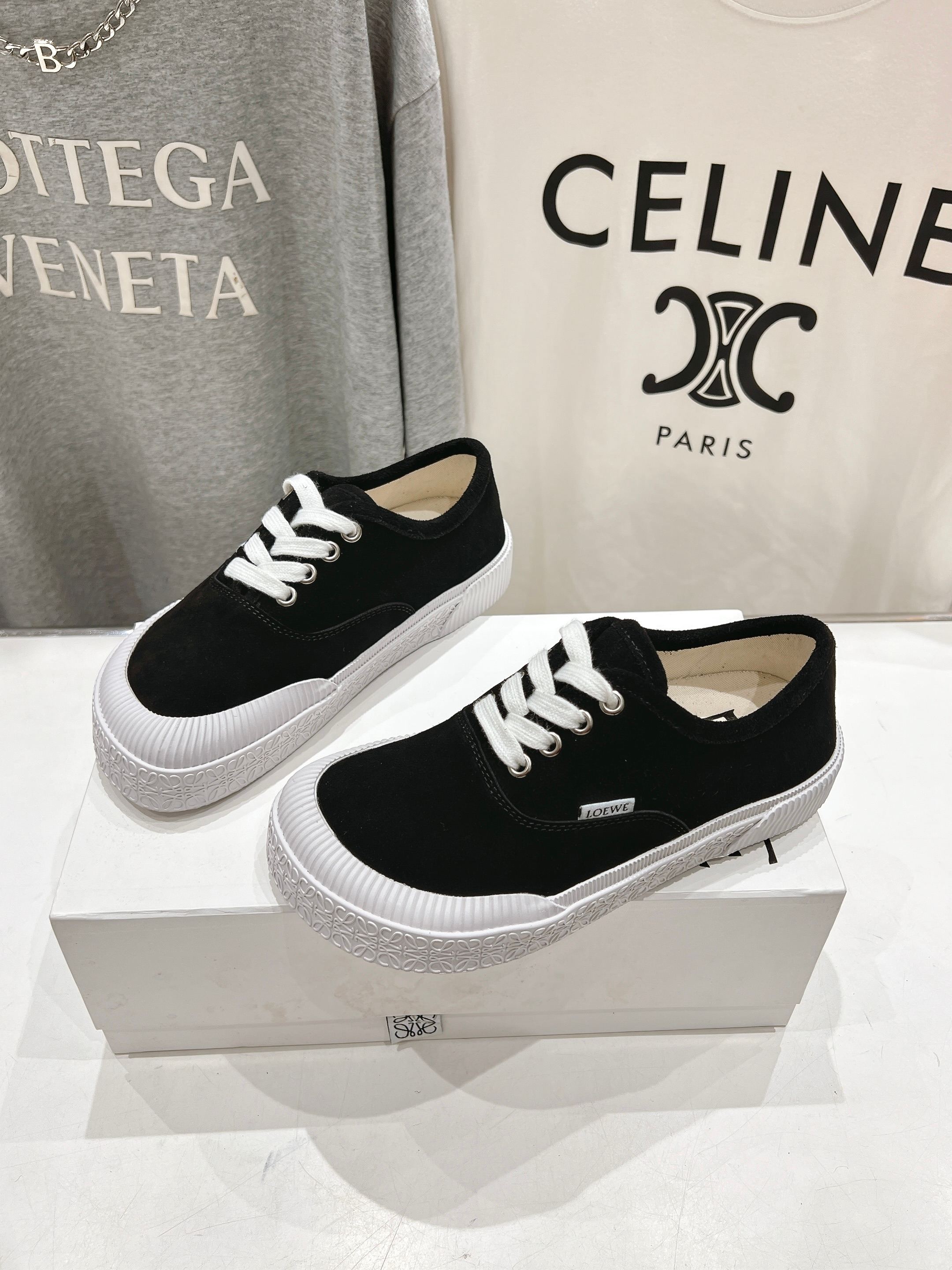 高版本出厂 LOEWE/罗意威 25ss春夏新款 Terra Vulca系带运动鞋大头鞋硫化鞋搭配硫化橡