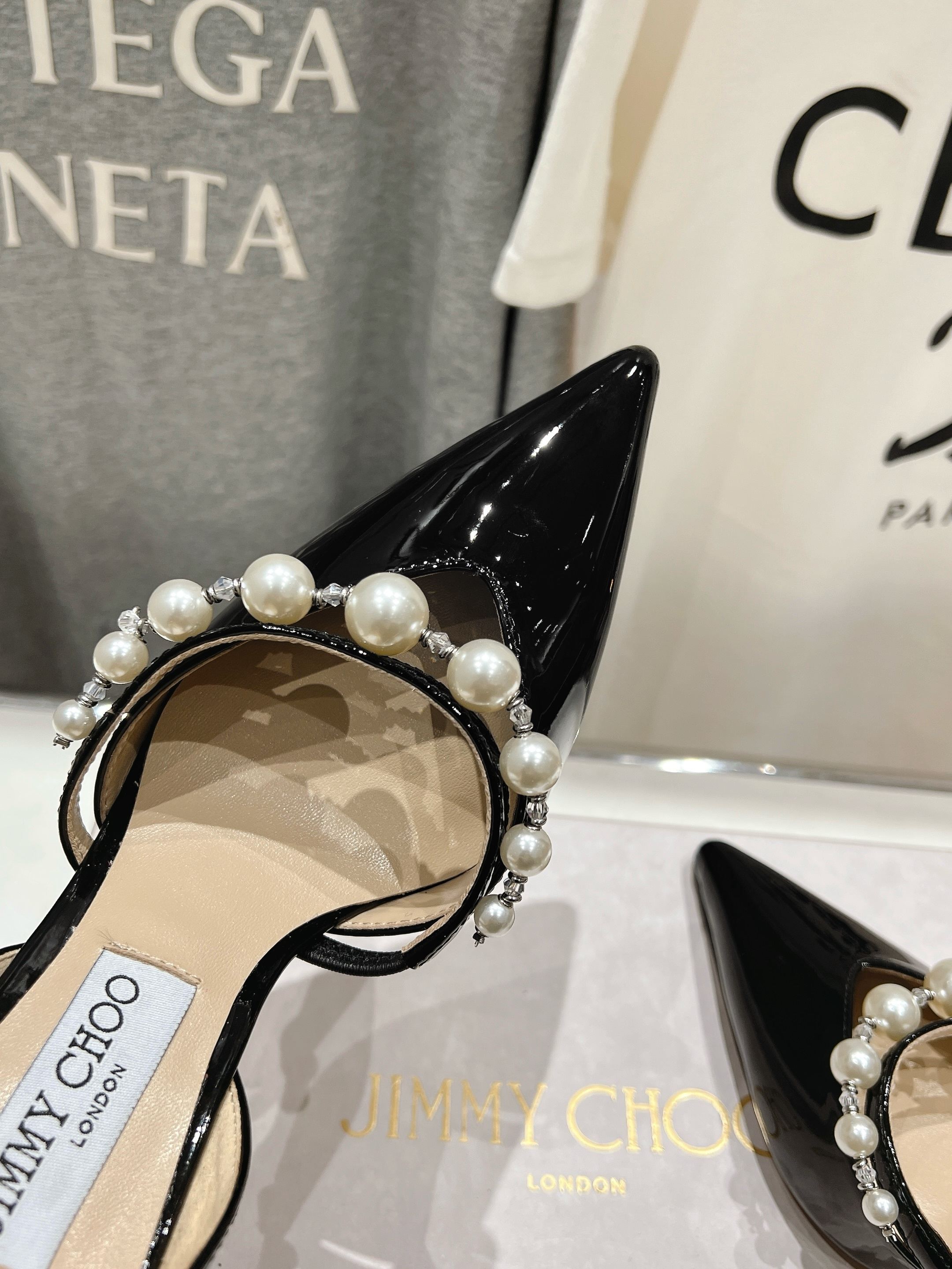 高版本出厂 JIMMY CHOO*｜JC/吉米周ss春夏新款简约尖头珍珠高跟鞋单鞋原版套楦，完美的线条，