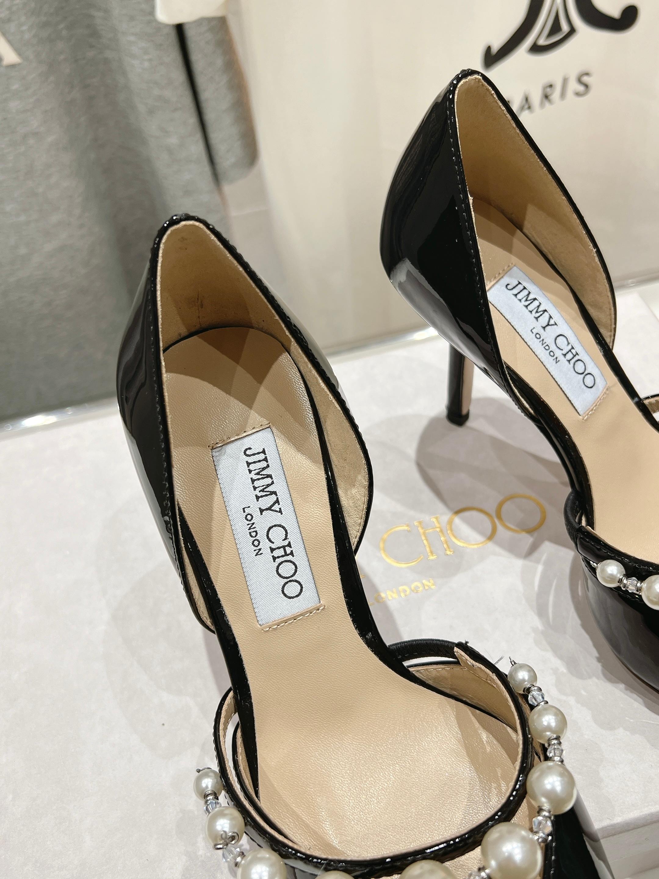高版本出厂 JIMMY CHOO*｜JC/吉米周ss春夏新款简约尖头珍珠高跟鞋单鞋原版套楦，完美的线条，