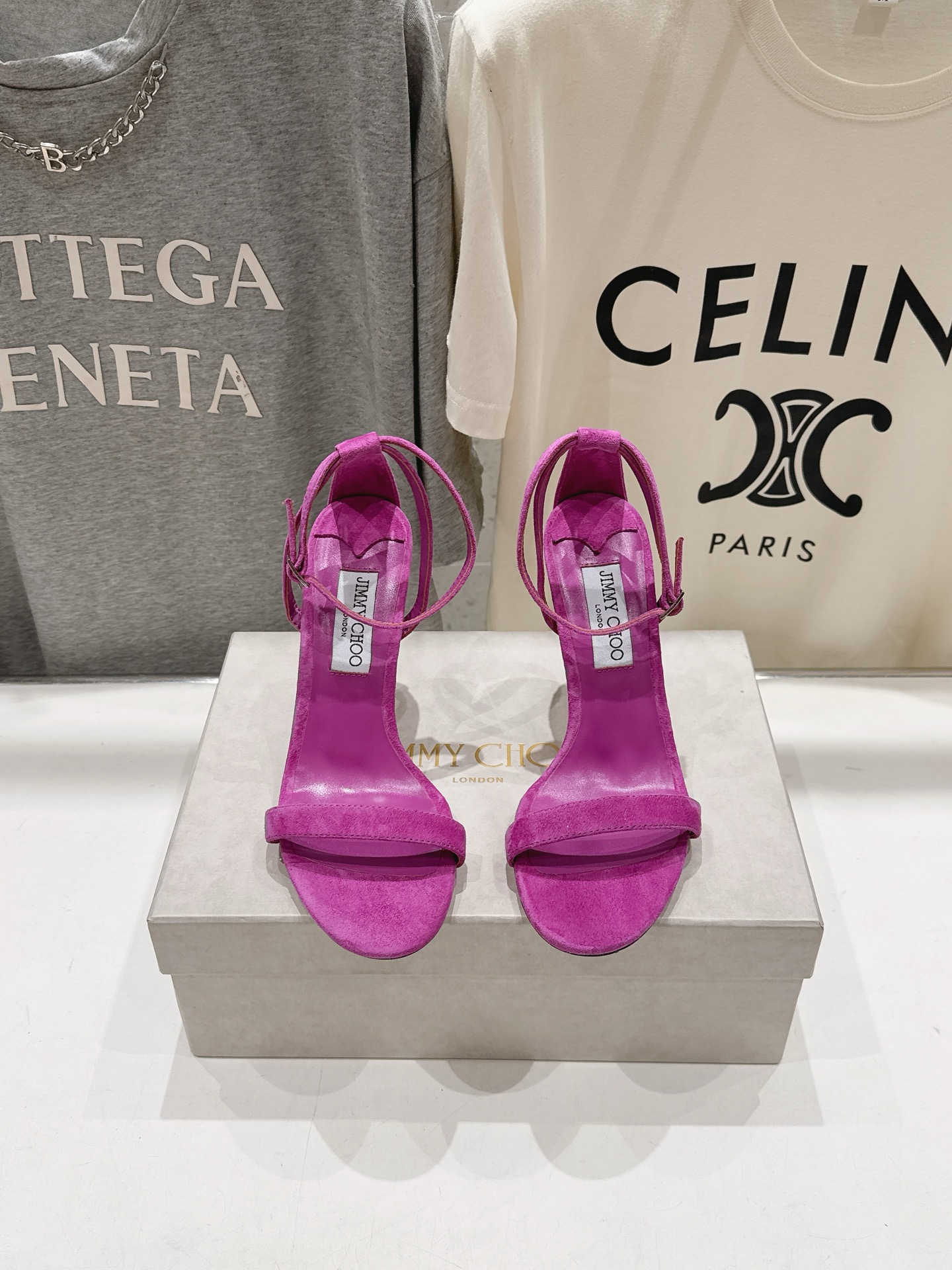 高版本出厂   JIMMY CHOO*｜JC/吉米周2026ss新款简约一字带淑女风高跟鞋凉鞋 原版套楦，完美的线条，简