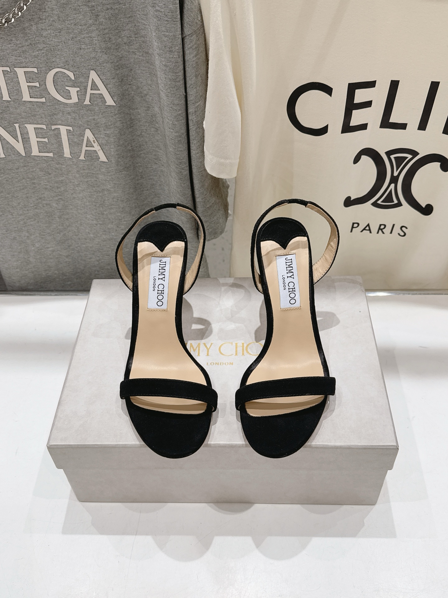 高版本出厂   JIMMY CHOO*｜JC/吉米周2026ss新款简约一字带淑女风高跟鞋凉鞋 原版套楦，完美的线条，简