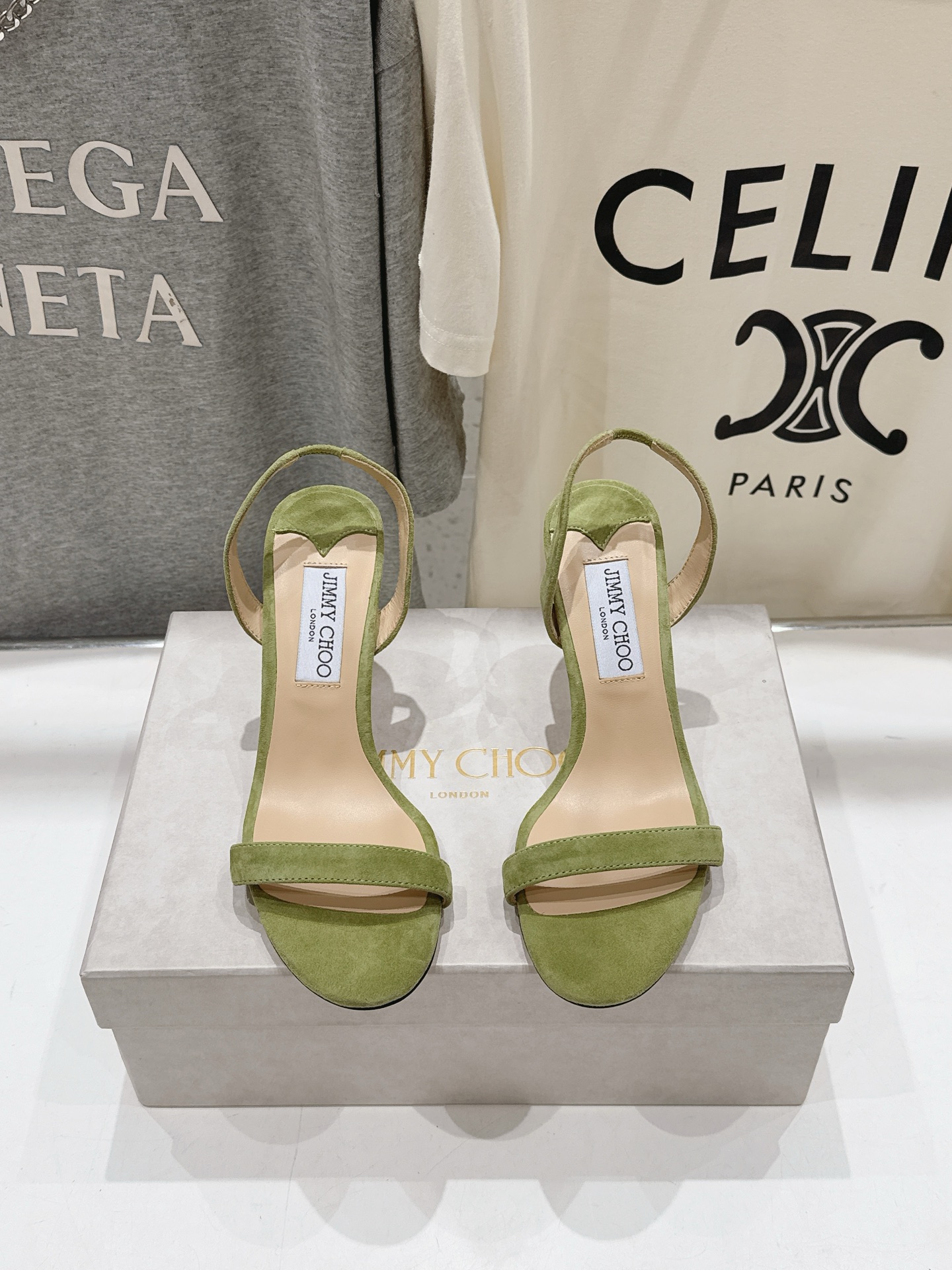 高版本出厂   JIMMY CHOO*｜JC/吉米周2026ss新款简约一字带淑女风高跟鞋凉鞋 原版套楦，完美的线条，简