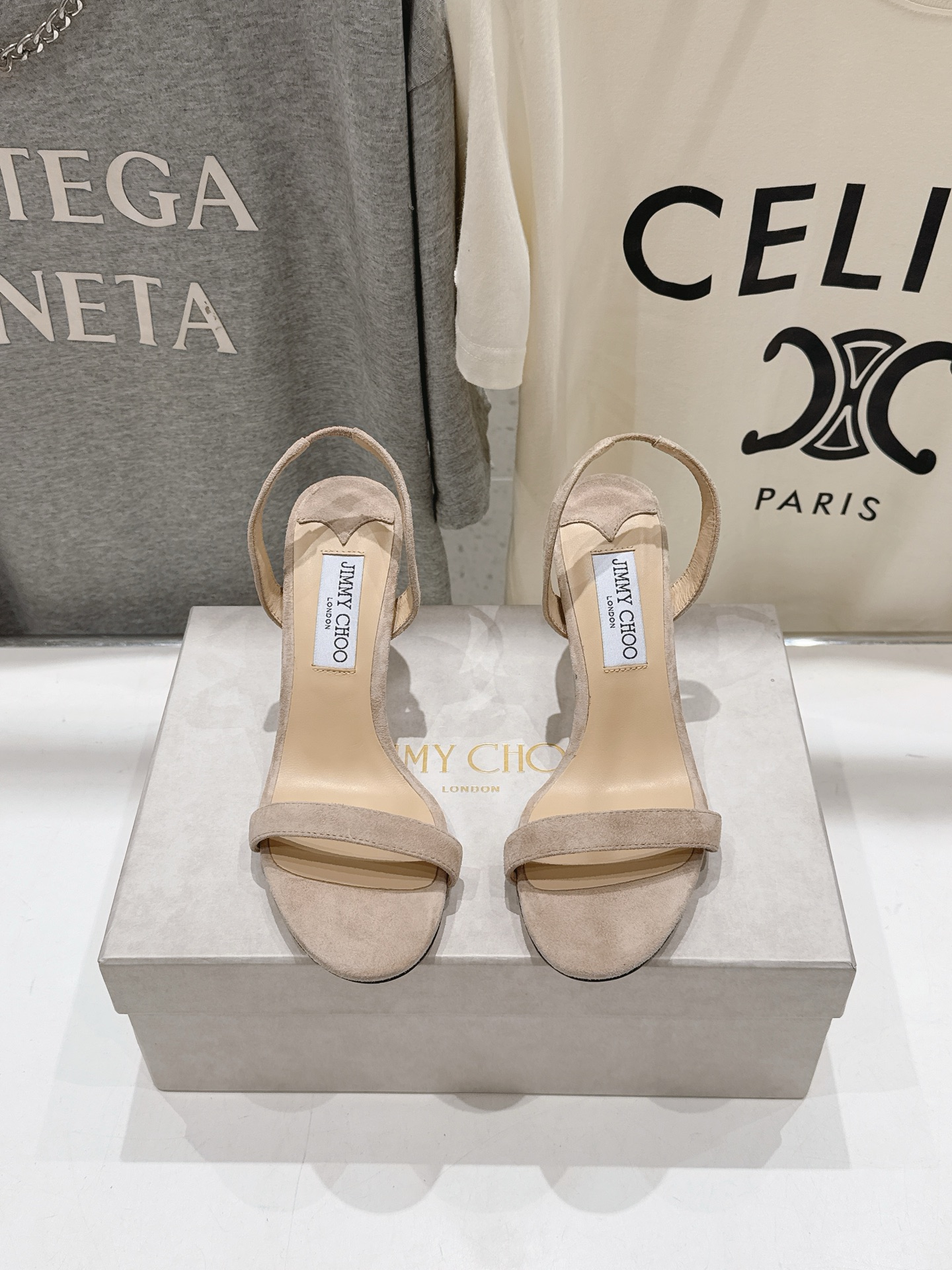 高版本出厂   JIMMY CHOO*｜JC/吉米周2026ss新款简约一字带淑女风高跟鞋凉鞋 原版套楦，完美的线条，简