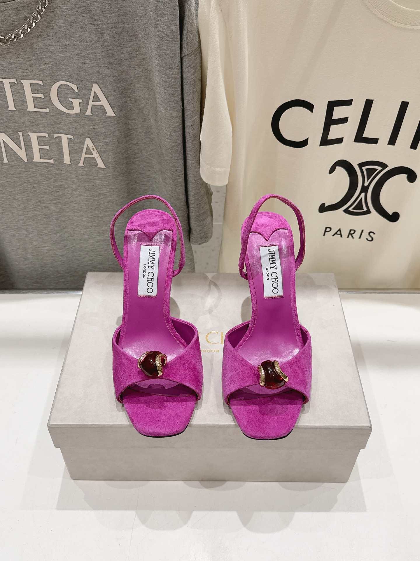 高版本出厂   JIMMY CHOO*｜JC/吉米周2026ss新款简约一字带淑女风高跟鞋凉鞋 原版套楦，完美的线条，简