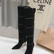 高版本出厂 Gianvito Rossi/吉安维托·罗西 F025 2026ss秋冬新款性感高跟尖头过膝长靴折叠靴 高版本出厂 Gianvito Rossi/吉安维托·罗西 F025 2026ss秋冬新款性感高跟尖头过膝长靴折叠靴
