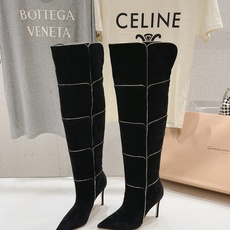 高版本出厂 Gianvito Rossi/吉安维托·罗西 F025 2026ss秋冬新款性感高跟尖头过膝长靴折叠靴 高版本出厂 Gianvito Rossi/吉安维托·罗西 F025 2026ss秋冬新款性感高跟尖头过膝长靴折叠靴