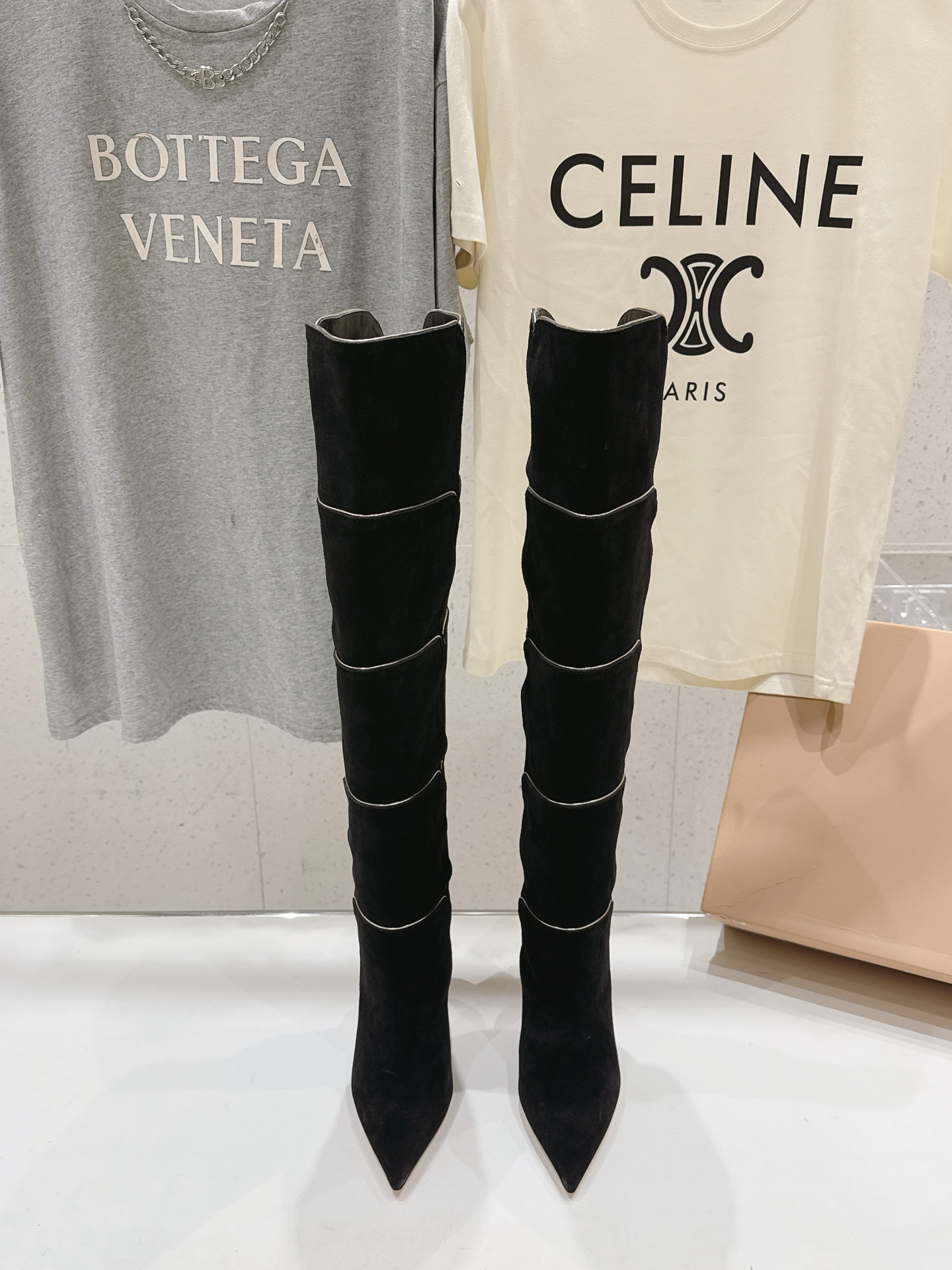高版本出厂   Gianvito Rossi/吉安维托·罗西 F025 2026ss秋冬新款性感高跟尖头过膝长靴折叠靴 