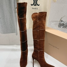 高版本出厂 Gianvito Rossi/吉安维托·罗西 F025 2026ss秋冬新款性感高跟尖头过膝长靴折叠靴 高版本出厂 Gianvito Rossi/吉安维托·罗西 F025 2026ss秋冬新款性感高跟尖头过膝长靴折叠靴