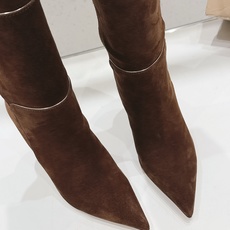 高版本出厂 Gianvito Rossi/吉安维托·罗西 F025 2026ss秋冬新款性感高跟尖头过膝长靴折叠靴 高版本出厂 Gianvito Rossi/吉安维托·罗西 F025 2026ss秋冬新款性感高跟尖头过膝长靴折叠靴