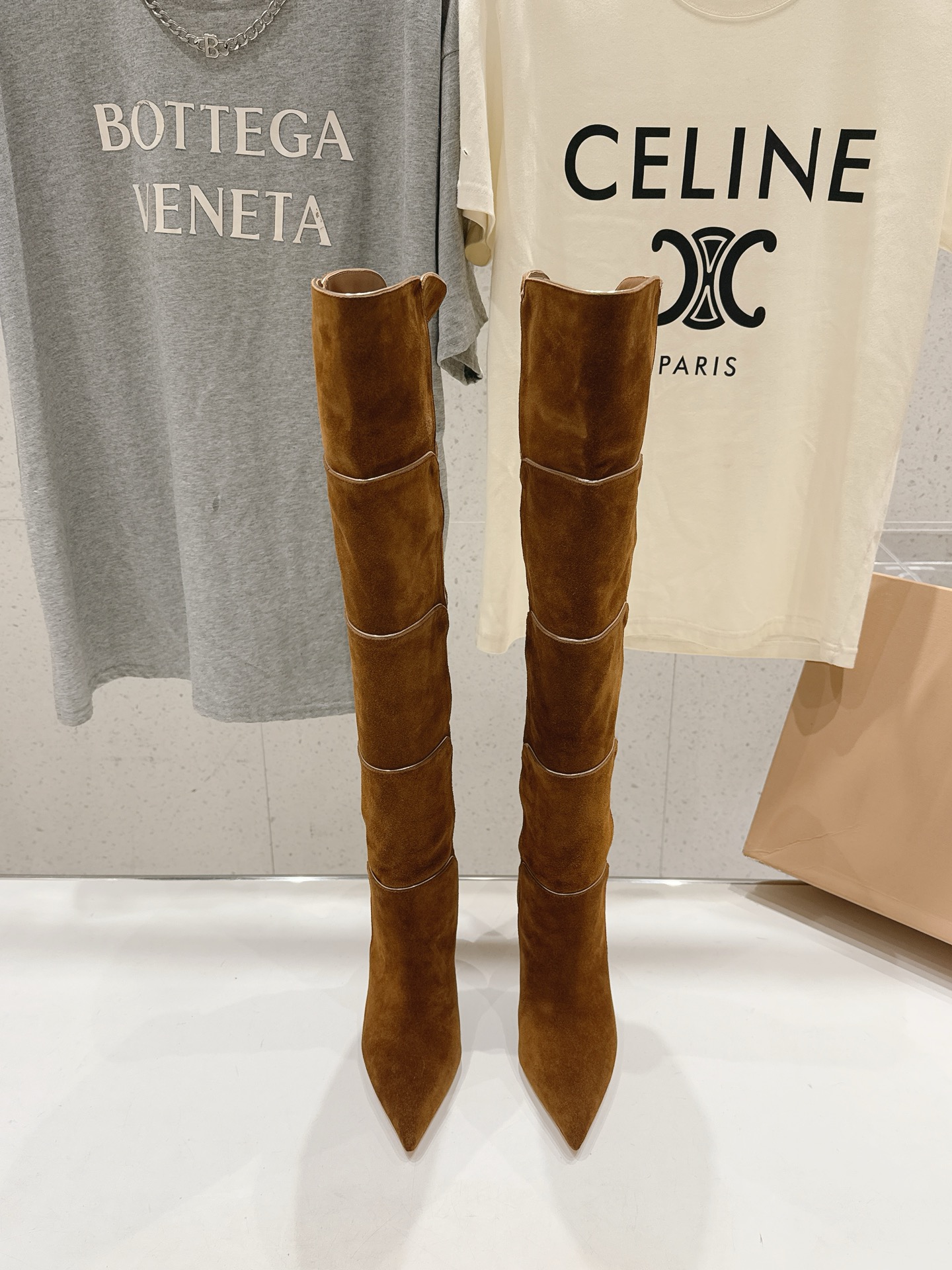 高版本出厂   Gianvito Rossi/吉安维托·罗西 F025 2026ss秋冬新款性感高跟尖头过膝长靴折叠靴 