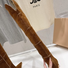 高版本出厂 Gianvito Rossi/吉安维托·罗西 F025 2026ss秋冬新款性感高跟尖头过膝长靴折叠靴 高版本出厂 Gianvito Rossi/吉安维托·罗西 F025 2026ss秋冬新款性感高跟尖头过膝长靴折叠靴