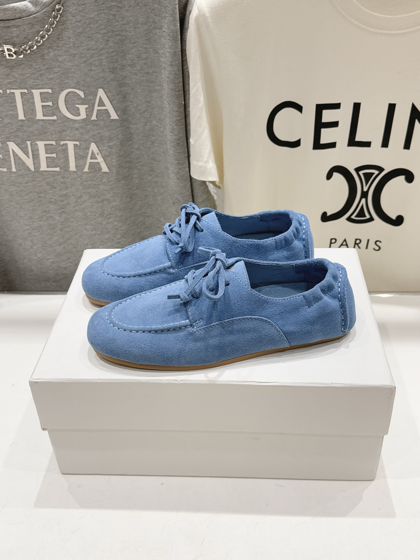 高版本出厂   Celine/赛琳F037 26ss/专柜新款仙女风平底一脚蹬休闲鞋单鞋玛丽珍乐福鞋～ 各路博主纷纷亮出