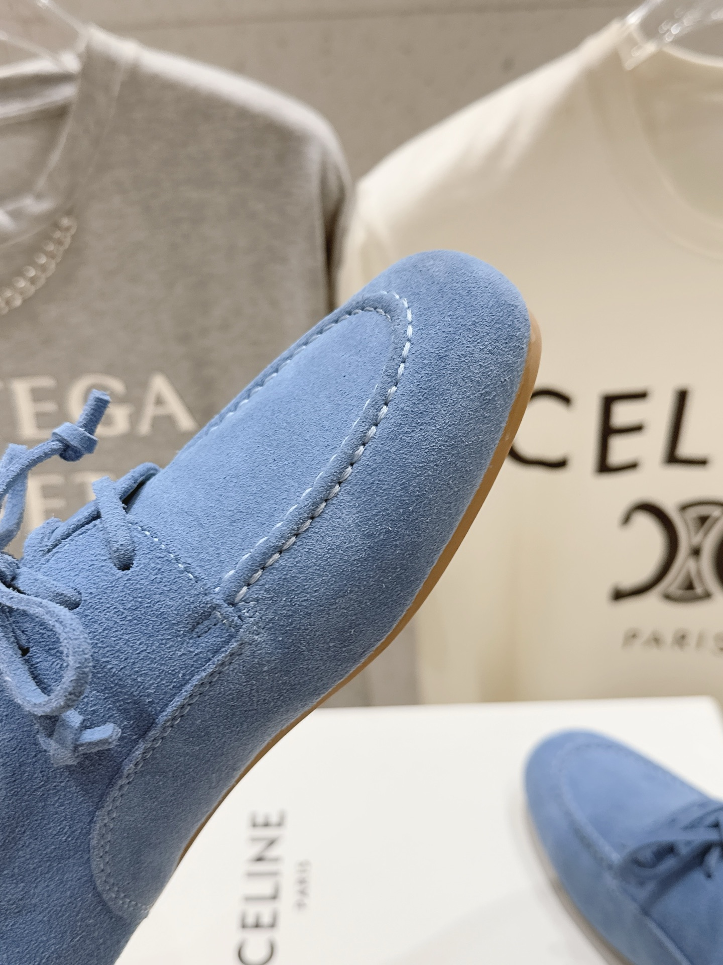 高版本出厂   Celine/赛琳F037 26ss/专柜新款仙女风平底一脚蹬休闲鞋单鞋玛丽珍乐福鞋～ 各路博主纷纷亮出