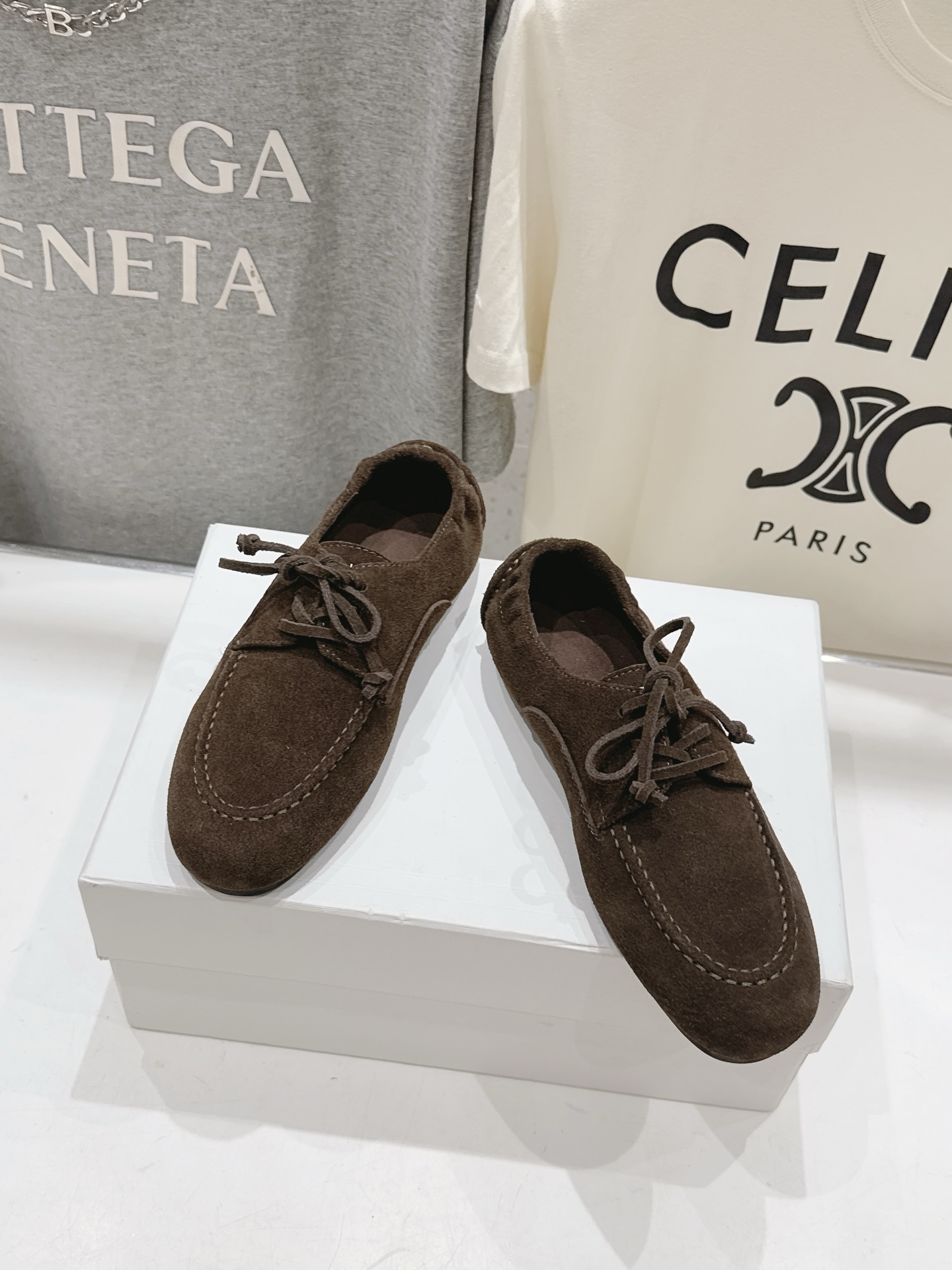 高版本出厂   Celine/赛琳F037 26ss/专柜新款仙女风平底一脚蹬休闲鞋单鞋玛丽珍乐福鞋～ 各路博主纷纷亮出
