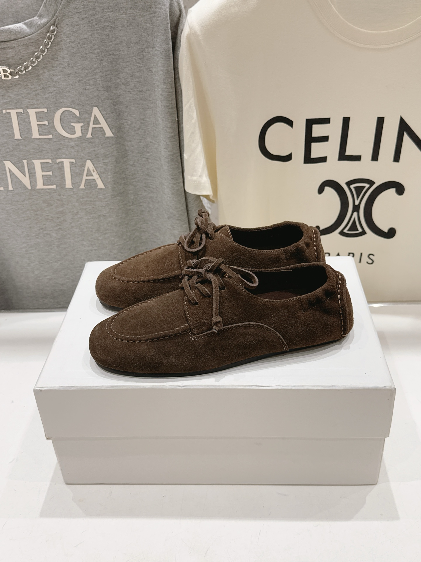 高版本出厂   Celine/赛琳F037 26ss/专柜新款仙女风平底一脚蹬休闲鞋单鞋玛丽珍乐福鞋～ 各路博主纷纷亮出