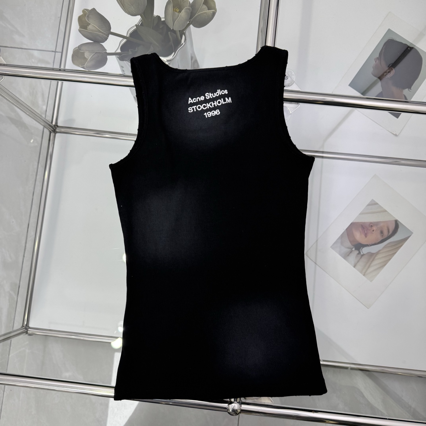 Acne Brand P322 One-Size-Fits-All Female Suit with Broken Hole Vest, Black/White, SML - 图片 9