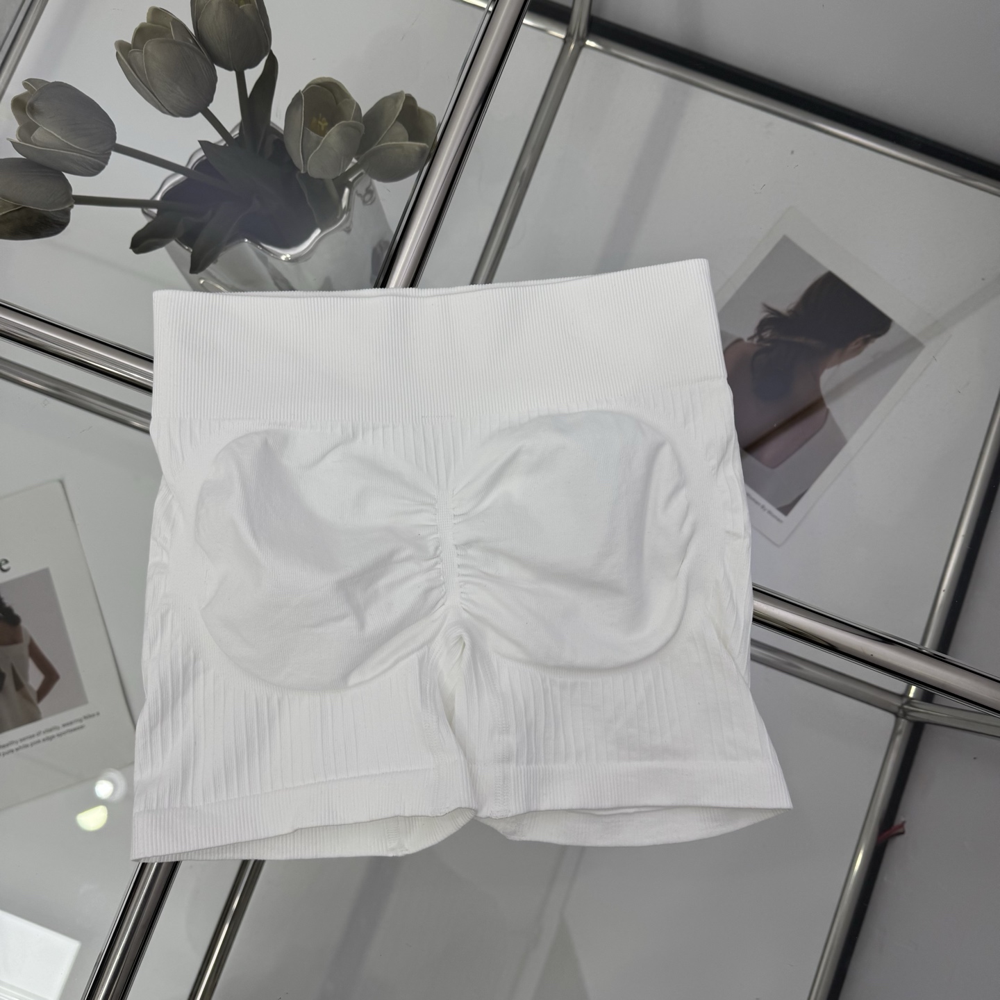 “Stylish White Knitted Triple Pants for Spring and Summer – P311 Collection Details” - 图片 6
