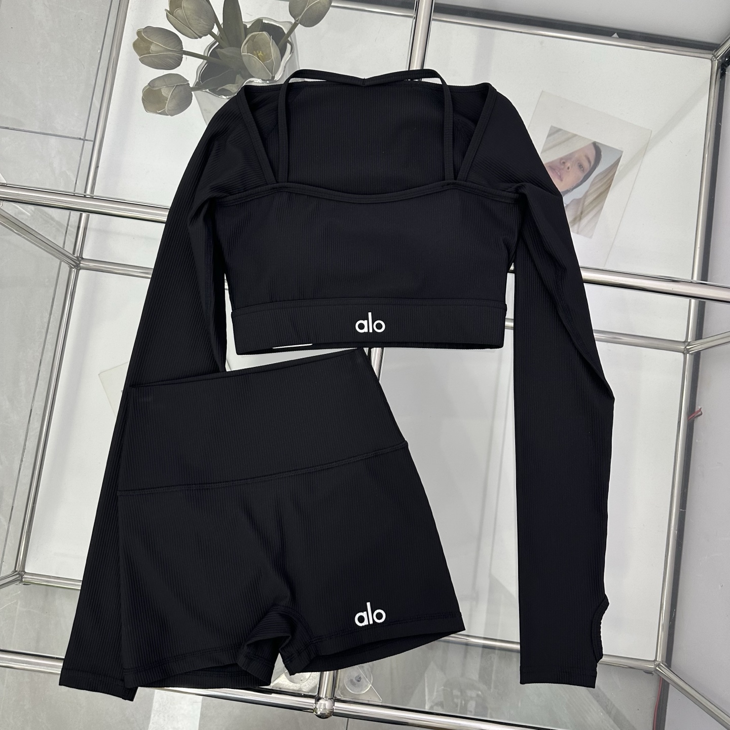 “Hard-Core Women’s Yoga Suit Set: P610 Original, Black & White, S M L Sizes”
