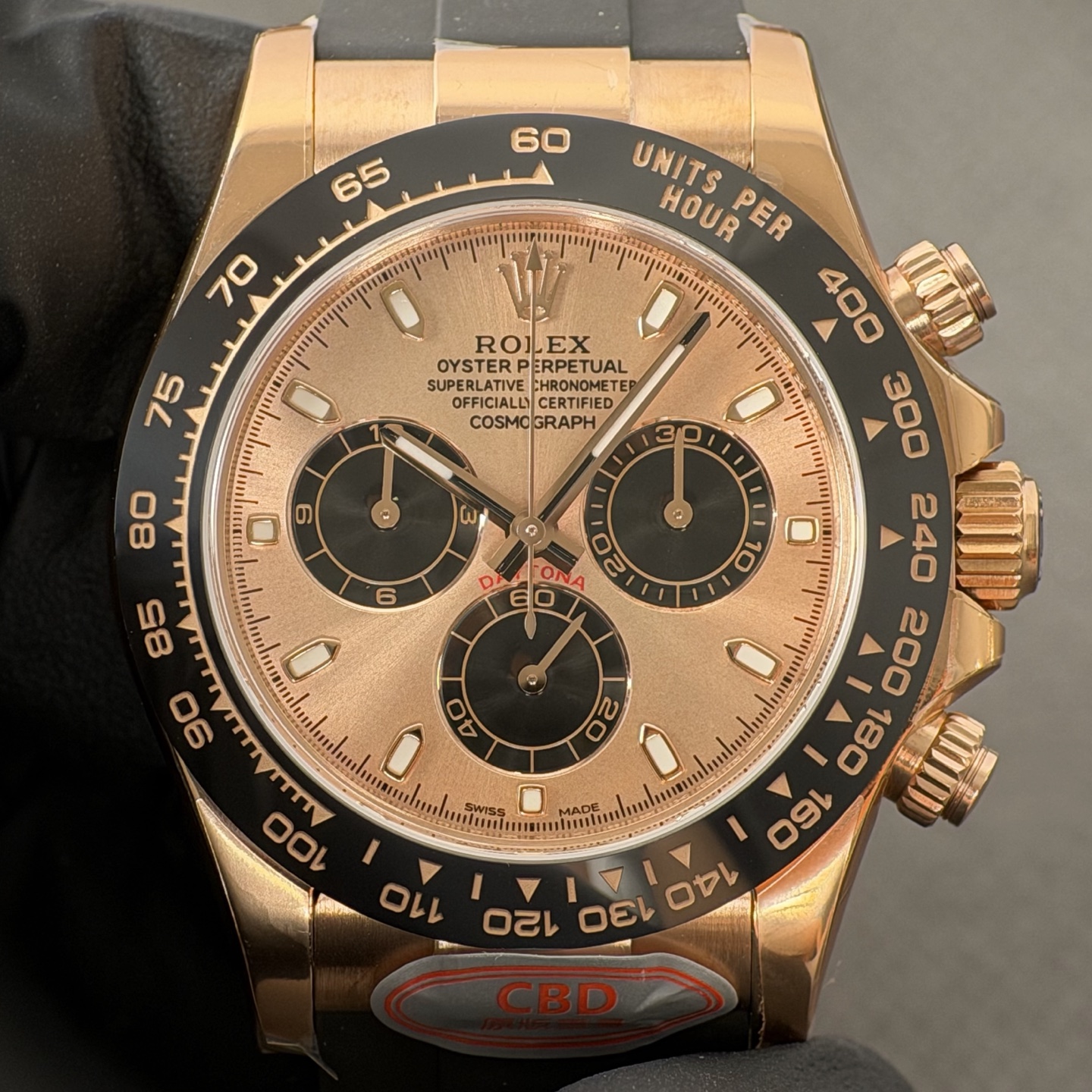 NO:881913,Produced by genuine CBD, you will get your money back!  Rose gold Beckham Daytona movement,19860909真CBD出品,掉皮包退！玫瑰金贝嫂迪通拿机芯,,Watch