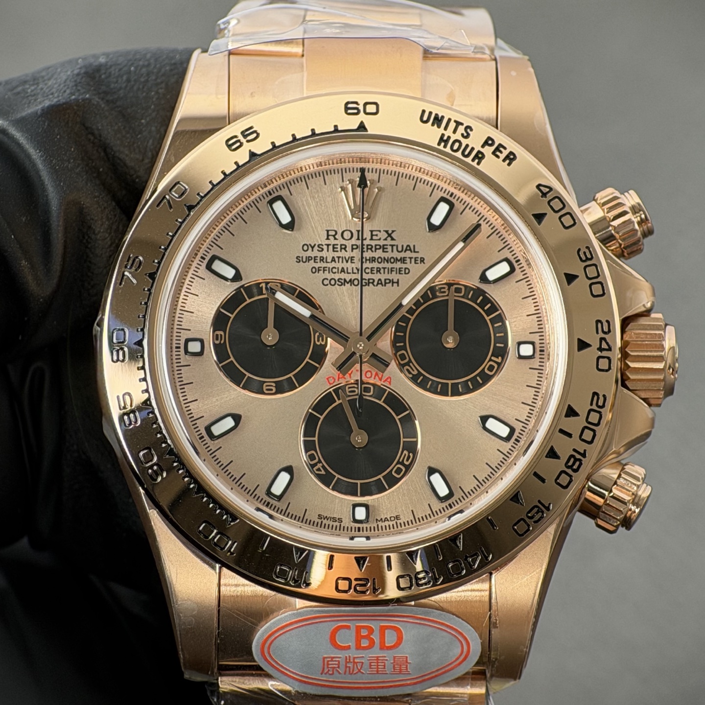 NO:881872,Produced by genuine CBD, you will get your money back!  Rose gold Beckham Daytona movement,19860909真CBD出品,掉皮包退！玫瑰金贝嫂迪通拿机芯,,Watch